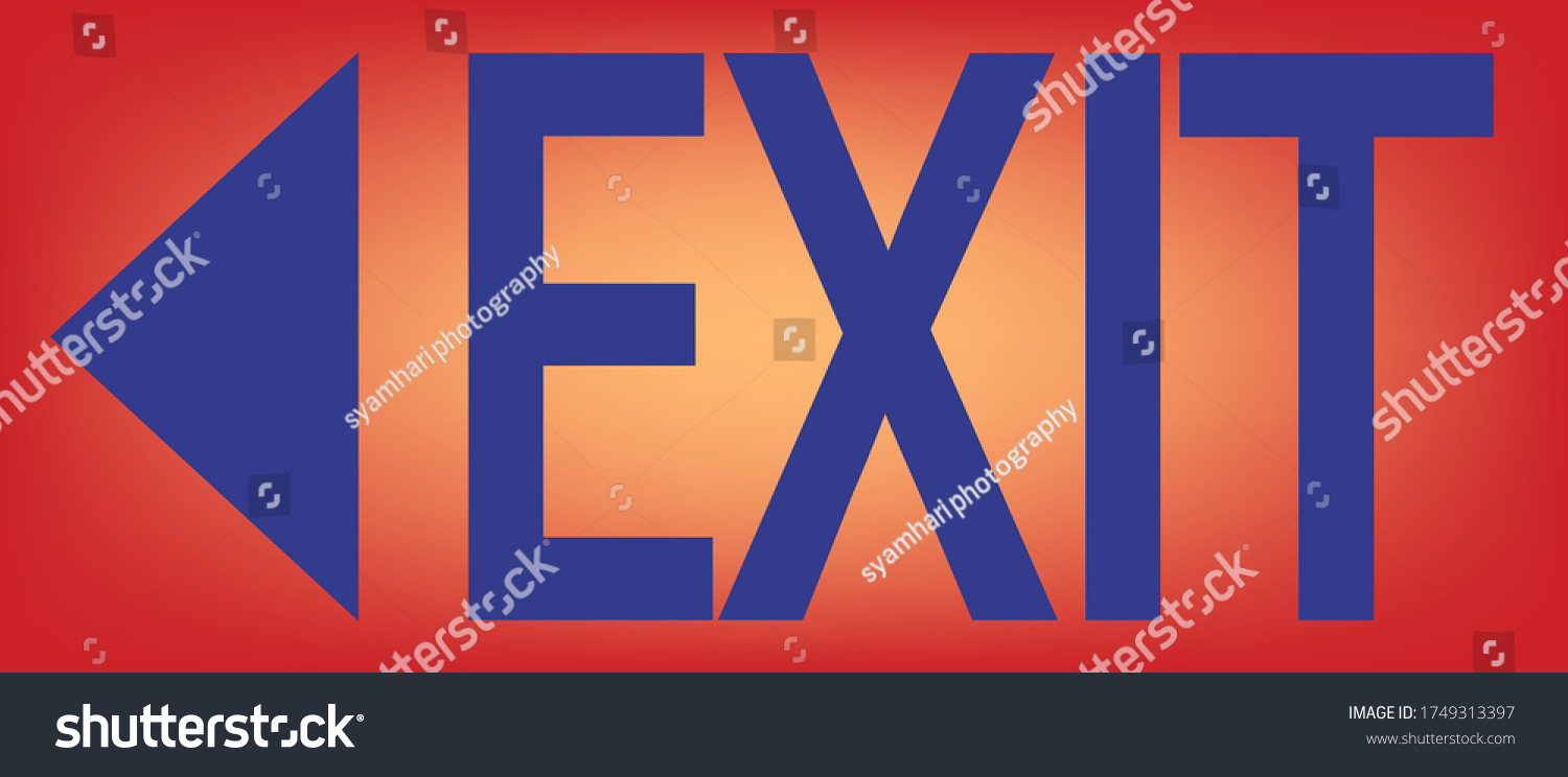 Exit Directions Exit Icon Exit Door Stock Vector (Royalty Free) 1749313397