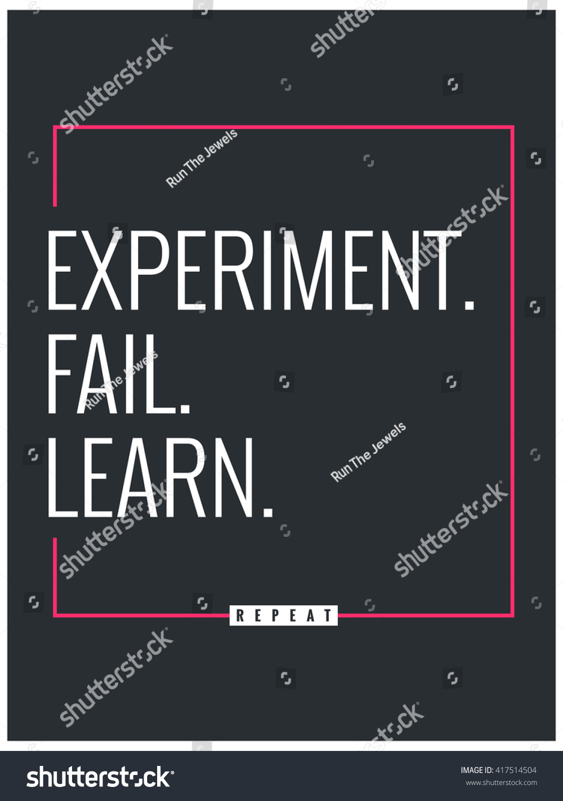 experiment fail learn repeat poster