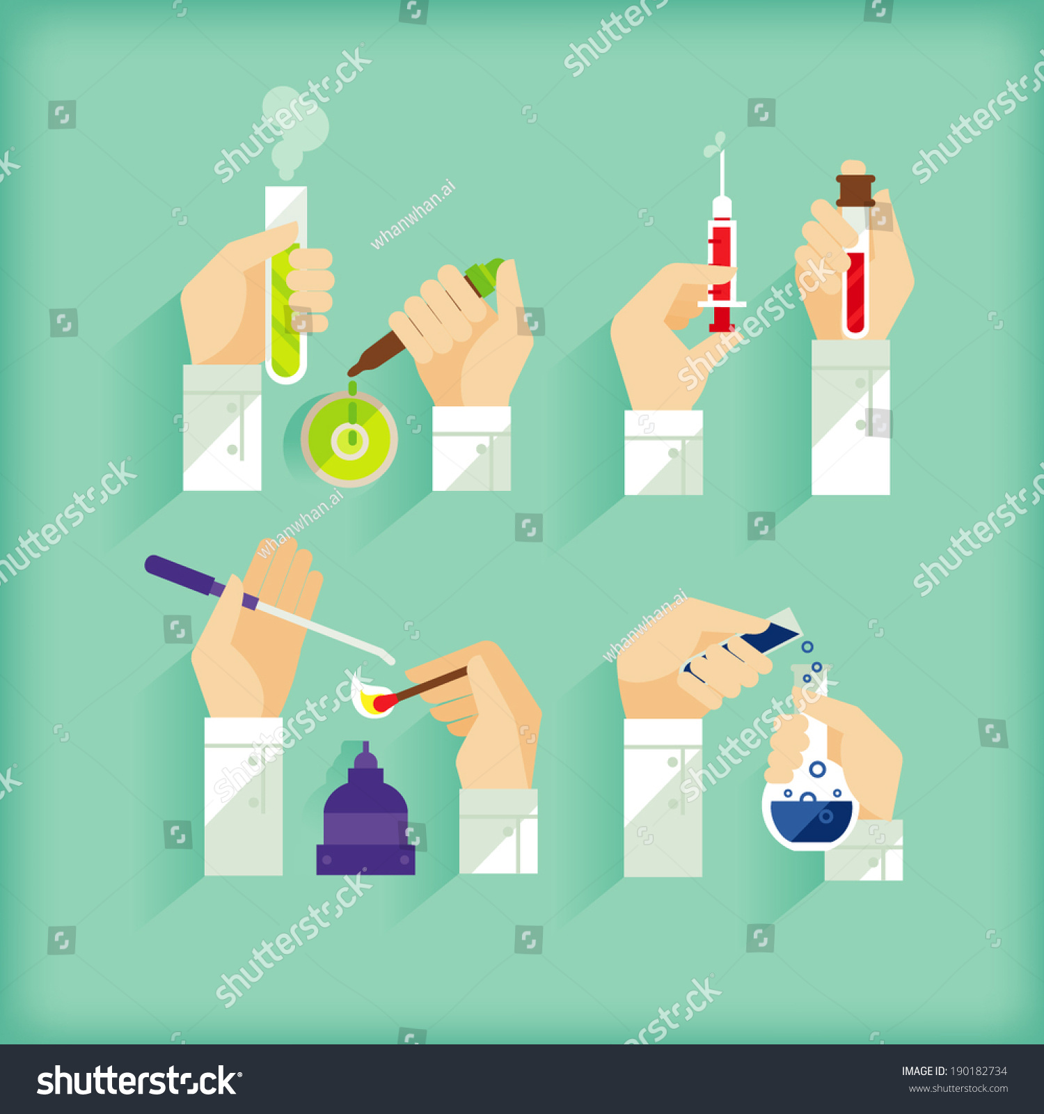 Download Experimental Chemistryflat Design Stock Vector (Royalty Free) 190182734 - Shutterstock