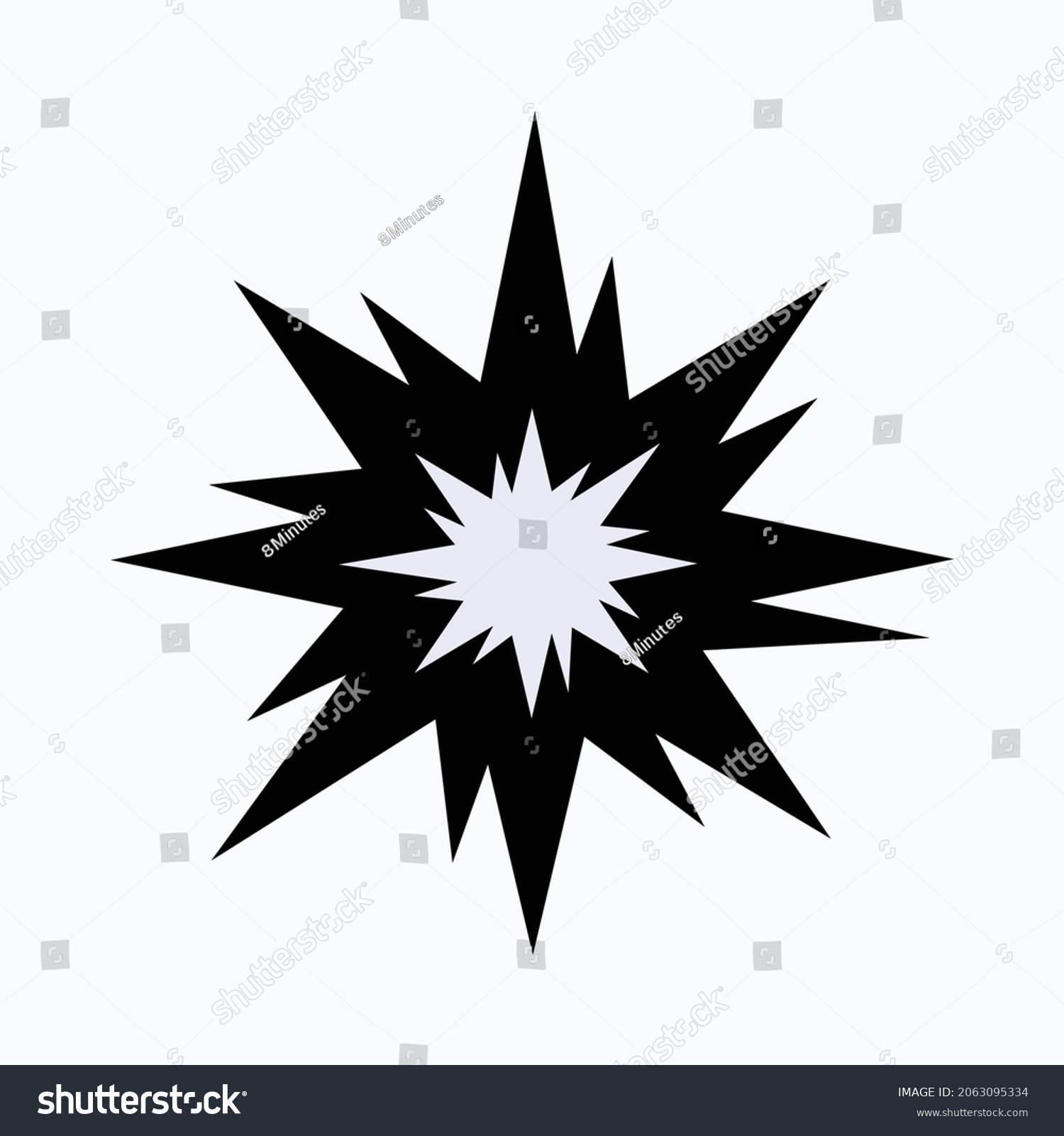 Explode Icon Explosion Symbol Vector Stock Vector (royalty Free) 2063095334