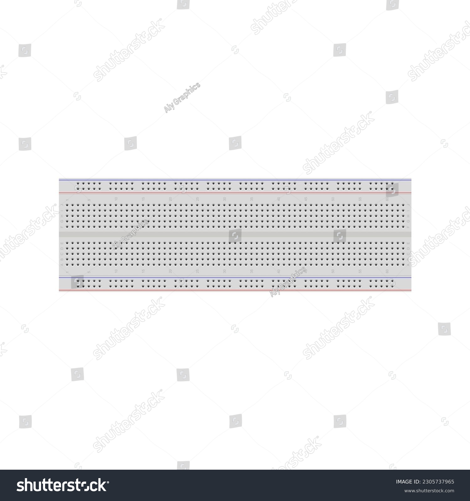 SVG of Explore and download a high-quality vector illustration of a breadboard, the essential tool for prototyping and testing electronic circuits, with seamless connectivity and reusable components svg