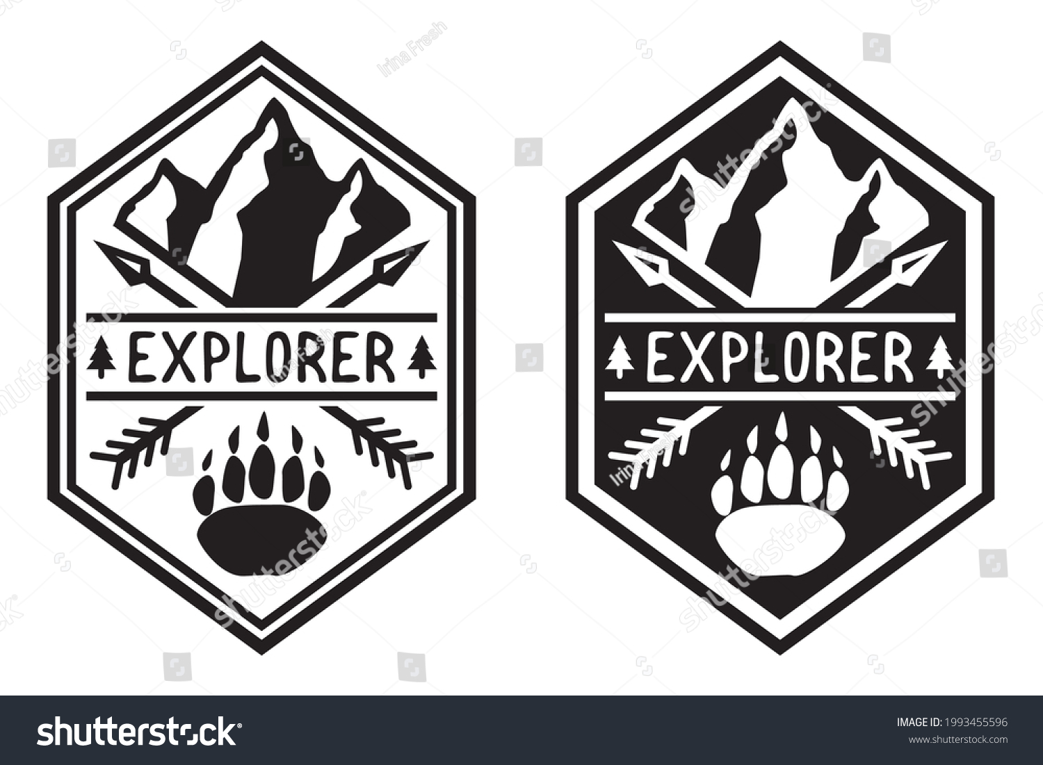 SVG of Explorer emblem, Mountain journey sticker svg, Family trip lable, Summer travel svg