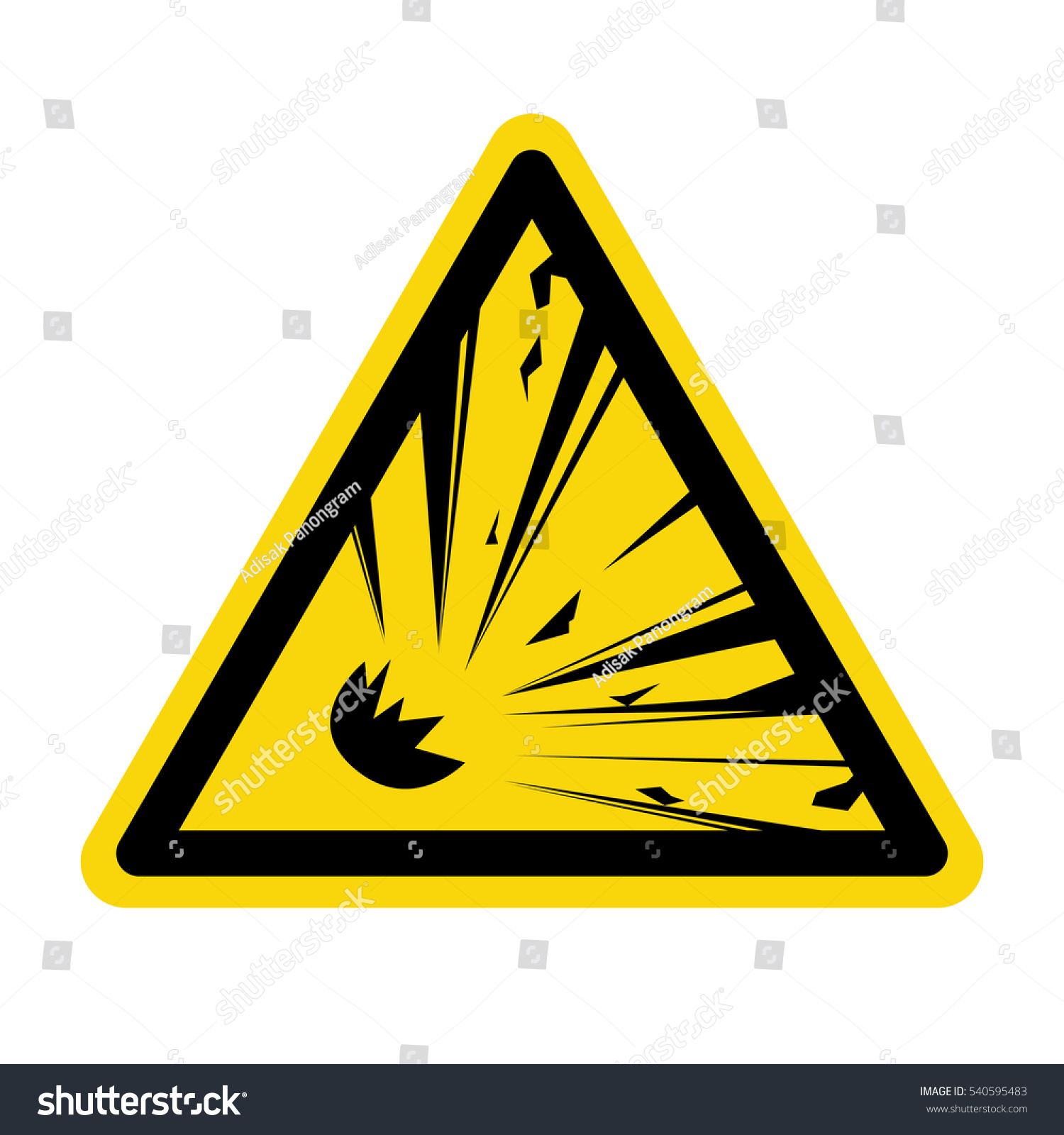 Explosion Hazard Sign Stock Vector Stock Vector (Royalty Free) 540595483