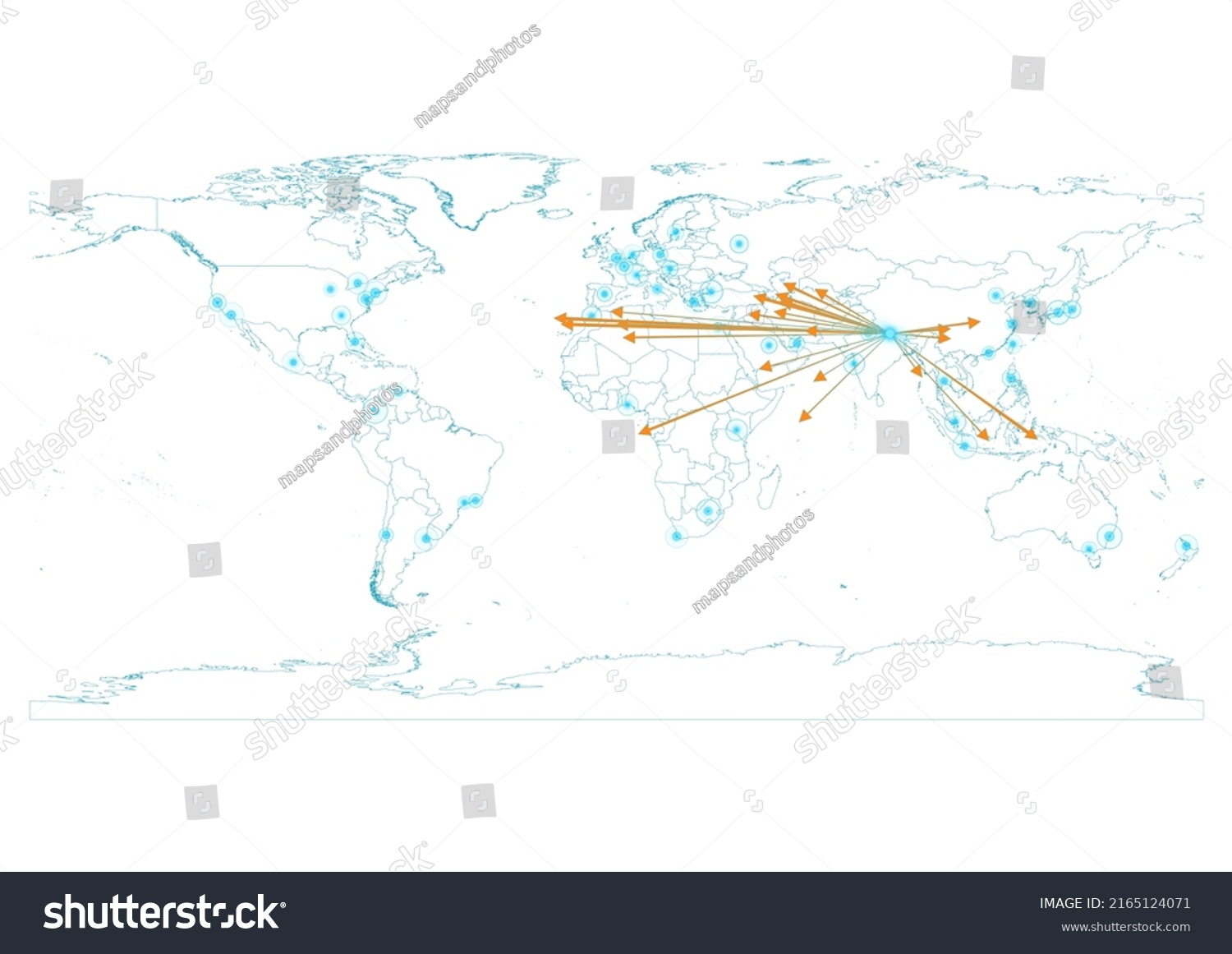 Export Concept Map Nepal Vector Nepal Stock Vector (Royalty Free