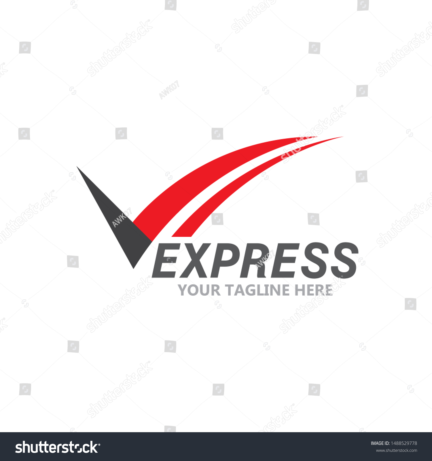 Express Logo Vector Ilustration Vector Template Stock Vector (Royalty ...