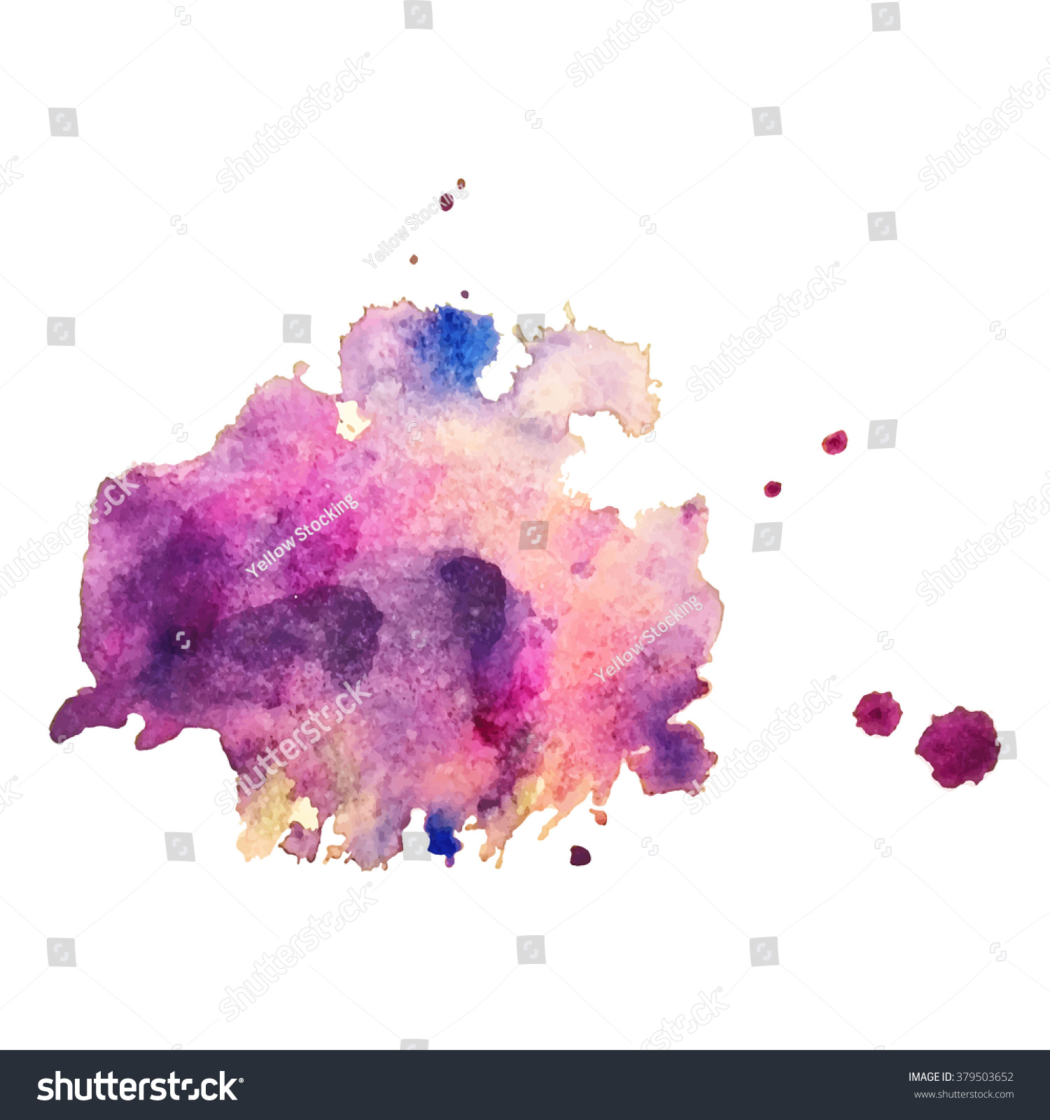 Expressive Watercolor Spot Splash Mix Color Stock Vector (Royalty Free ...