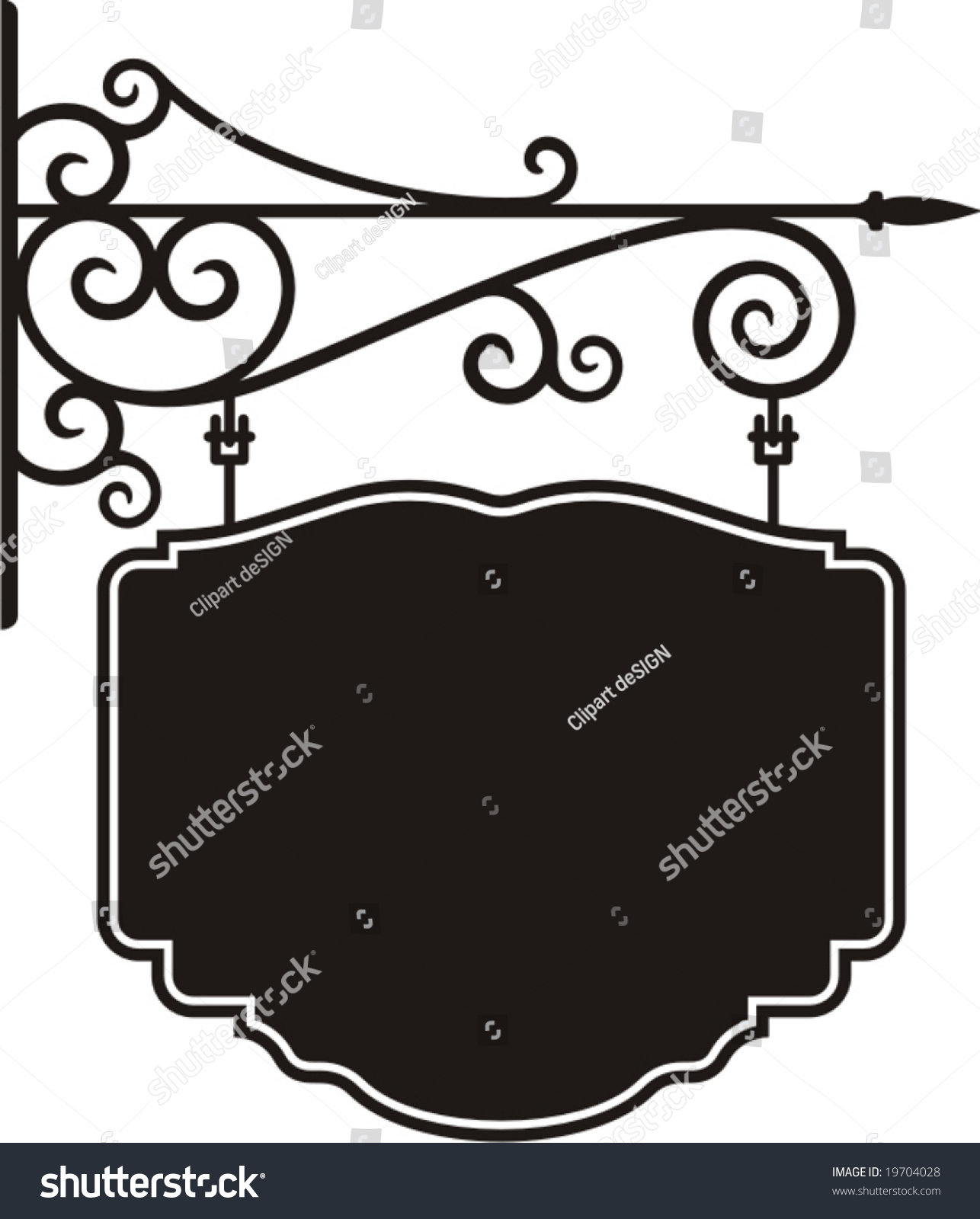 Exquisite Hanging Sign With Ornamental Details, Vector Series ...