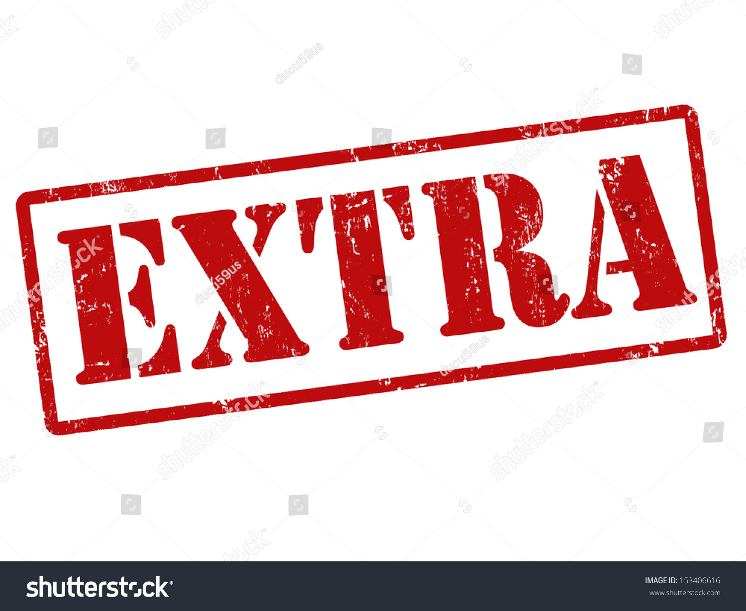 Extra Grunge Rubber Stamp On White Stock Vector 153406616 - Shutterstock