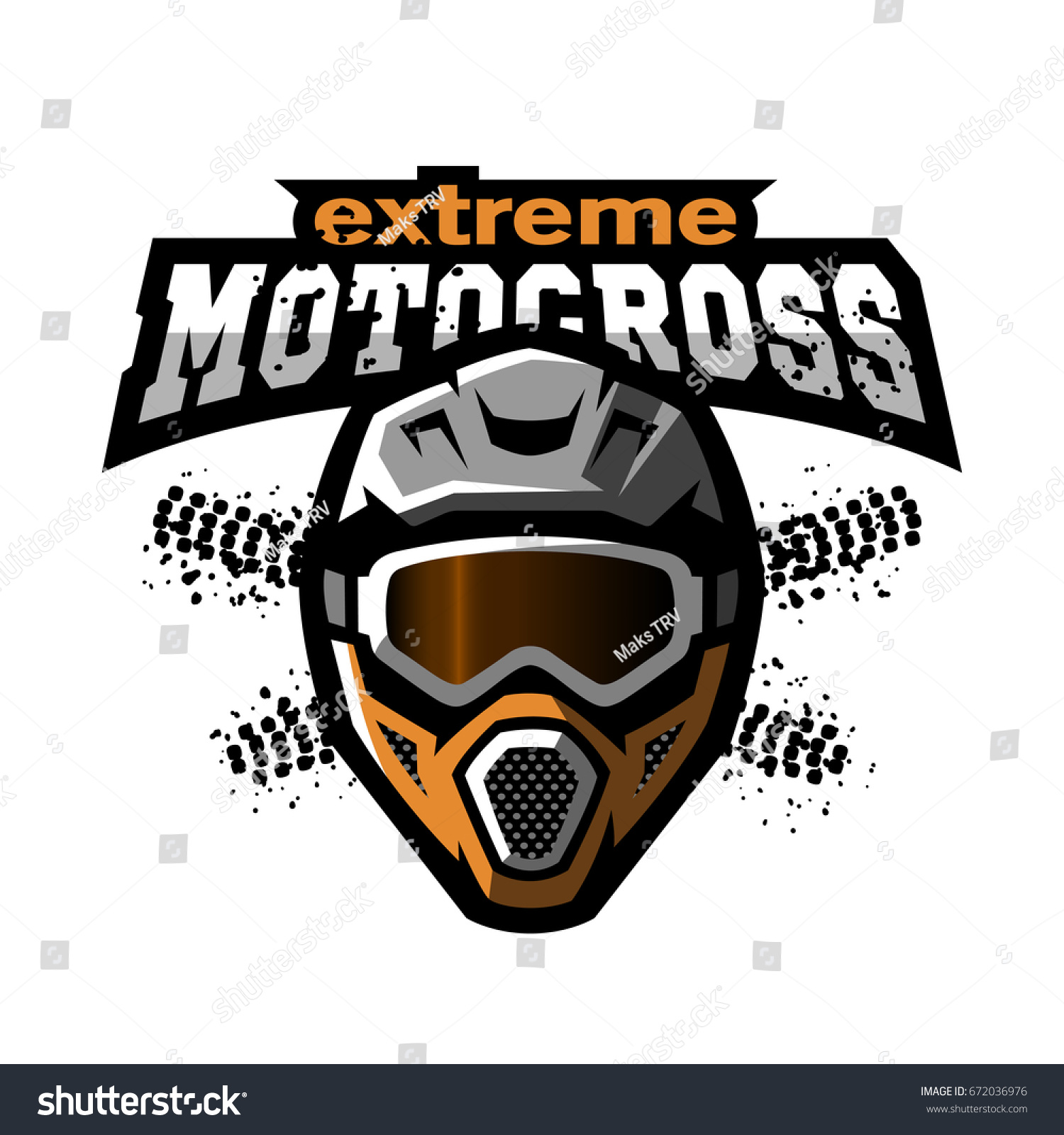 Extreme Motocross Logo Stock Vector 672036976 - Shutterstock
