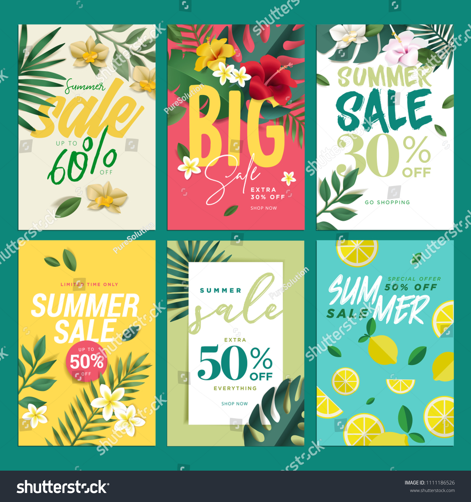 Eye Catching Summer Sale Mobile Banners Stock Vector (Royalty Free ...