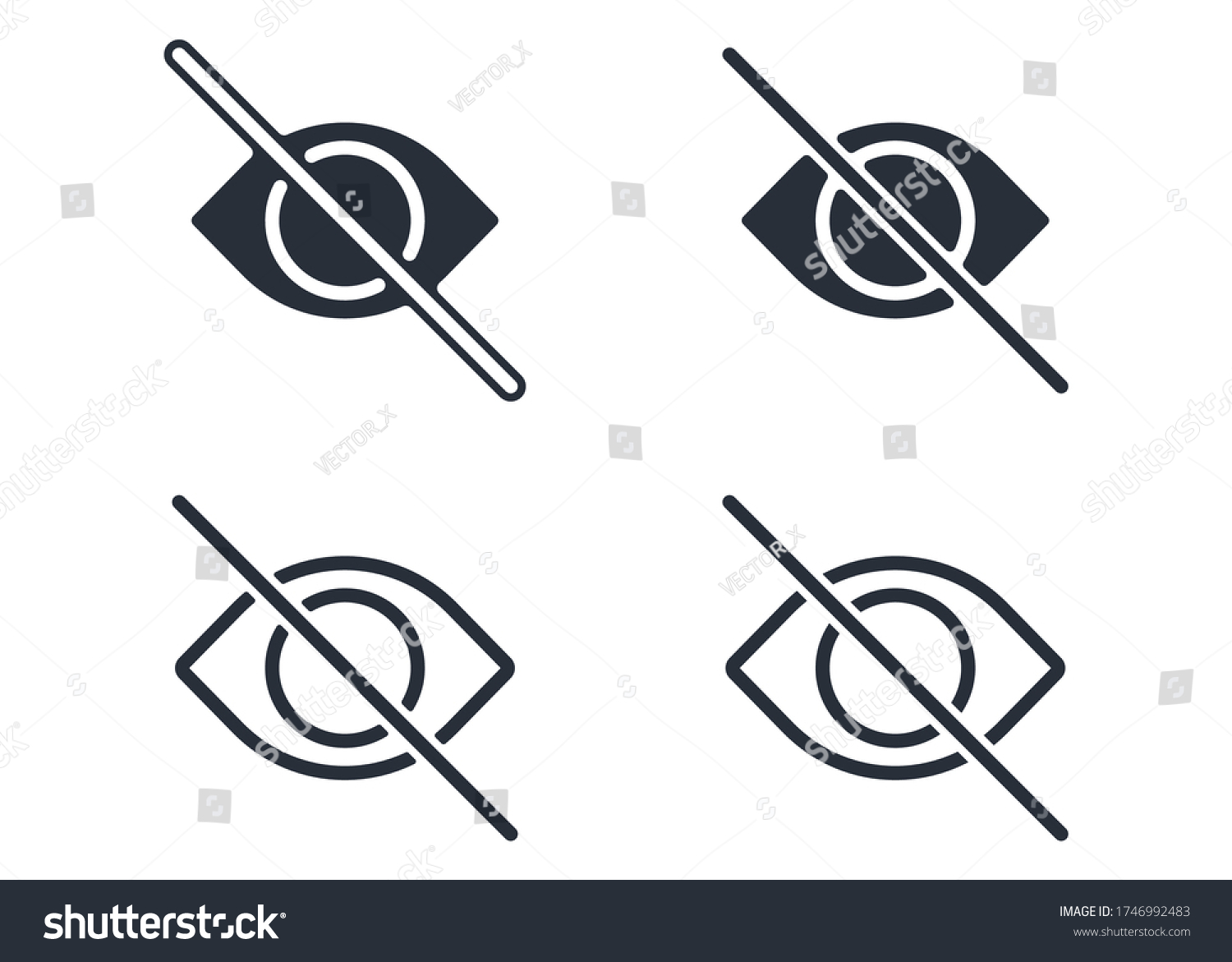 SVG of Eye. Caution. Icon for sensitive photo content or explicit video content, inappropriate content, internet safety concept, censored only adult 18 plus, attention Sign. Vector Illustration symbol. svg