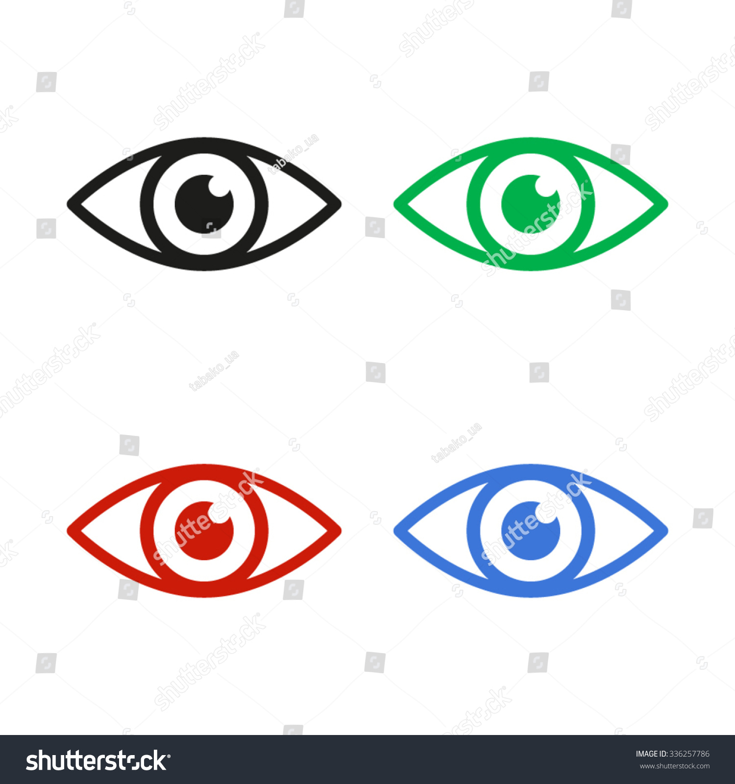 Eye Color Vector Icon Stock Vector (royalty Free) 336257786 