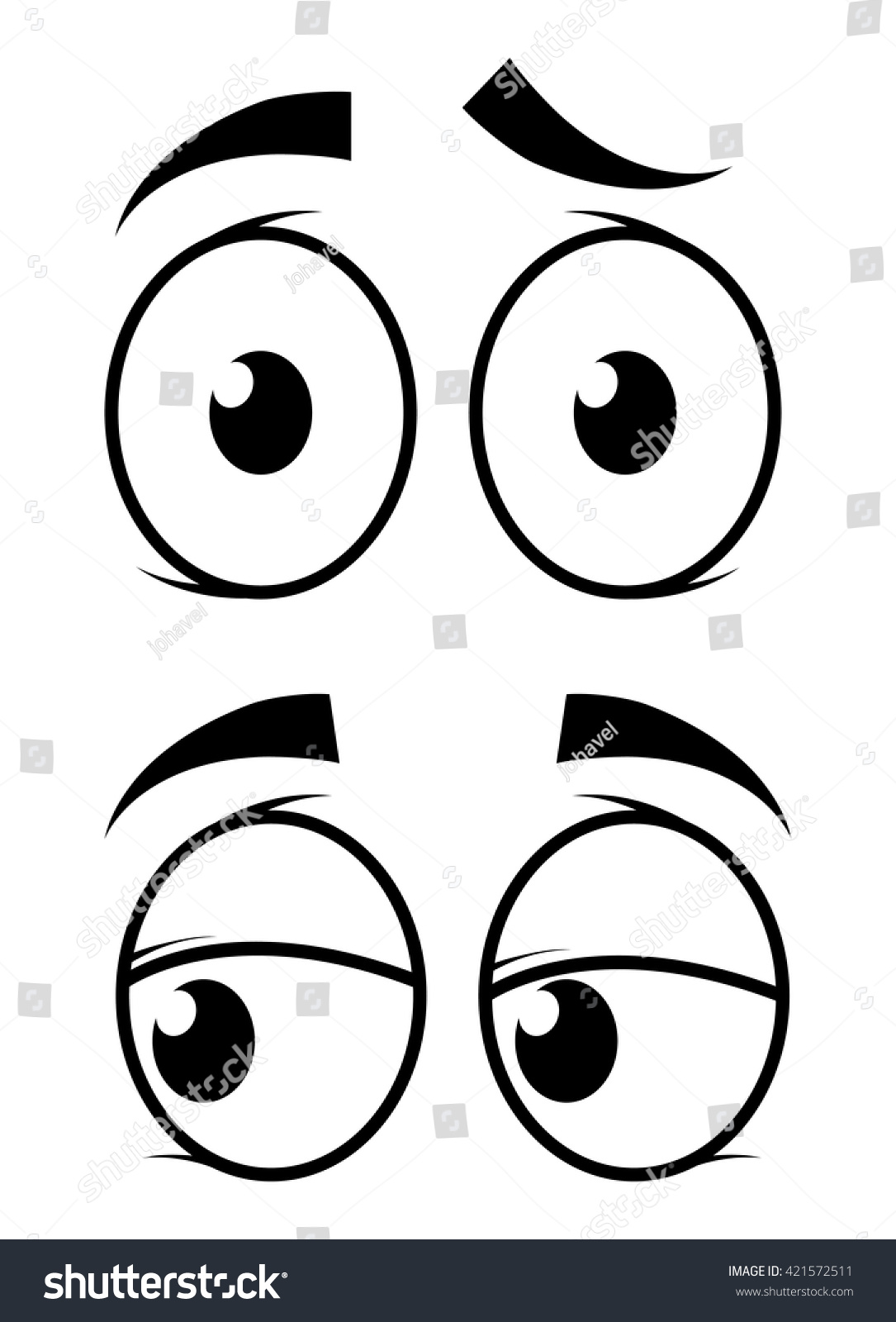 Eye Design Cartoon Icon White Background Stock Vector (Royalty Free ...