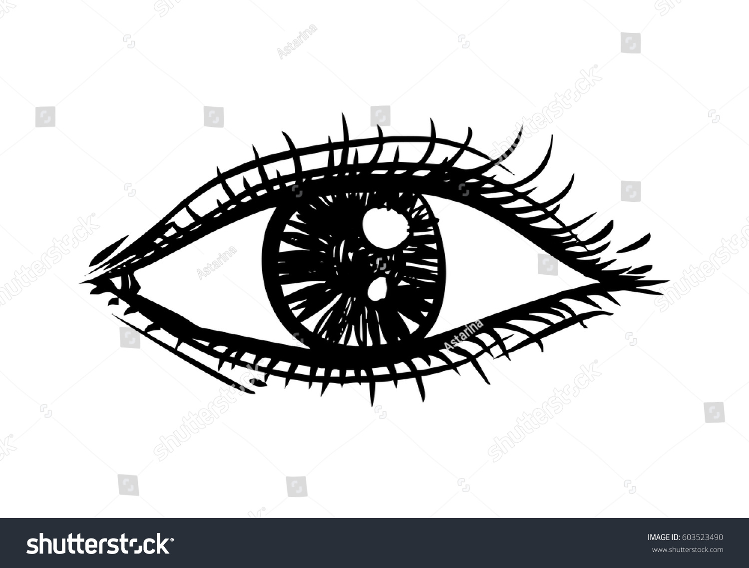 Eye Doodle Illustration Stock Vector 603523490 Shutterstock