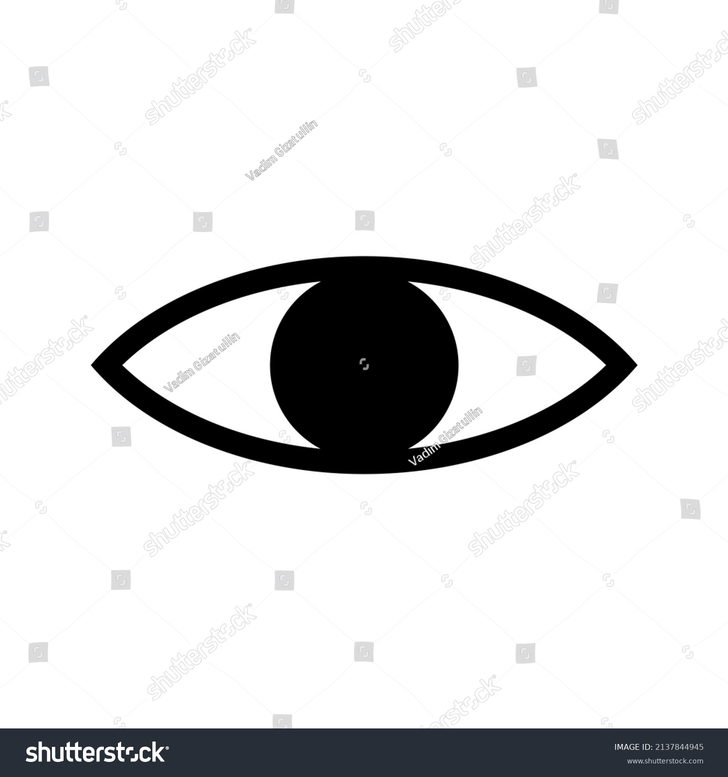 SVG of Eye icon for medical illustrations, for ophthalmologist and eye problems, retinal scan. Isolated on a white background. Vector graphics svg