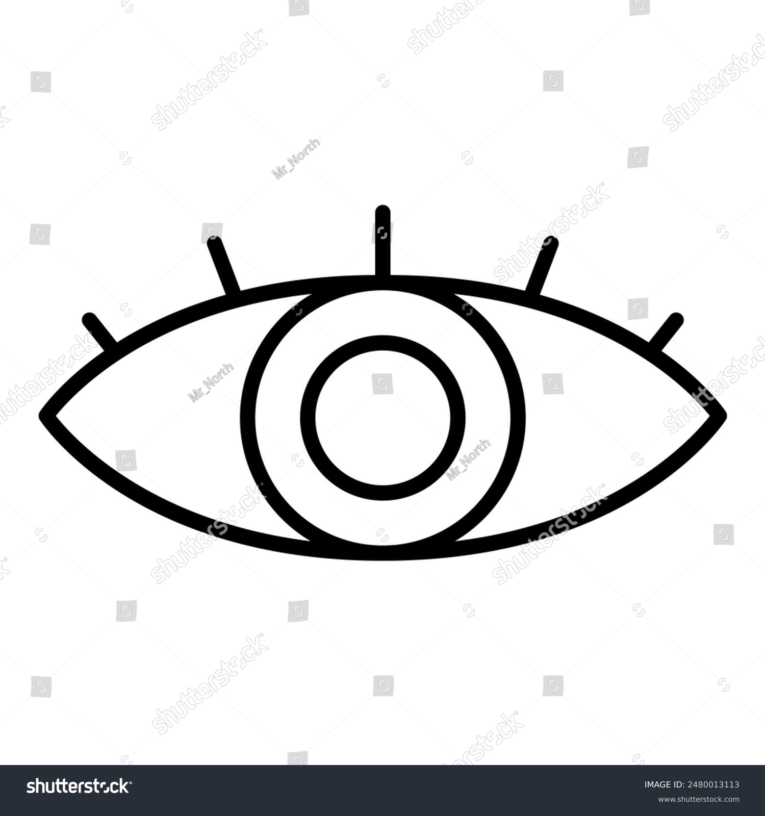 recommend clip art: Eye icon in thin line style Vector illustration graphic design