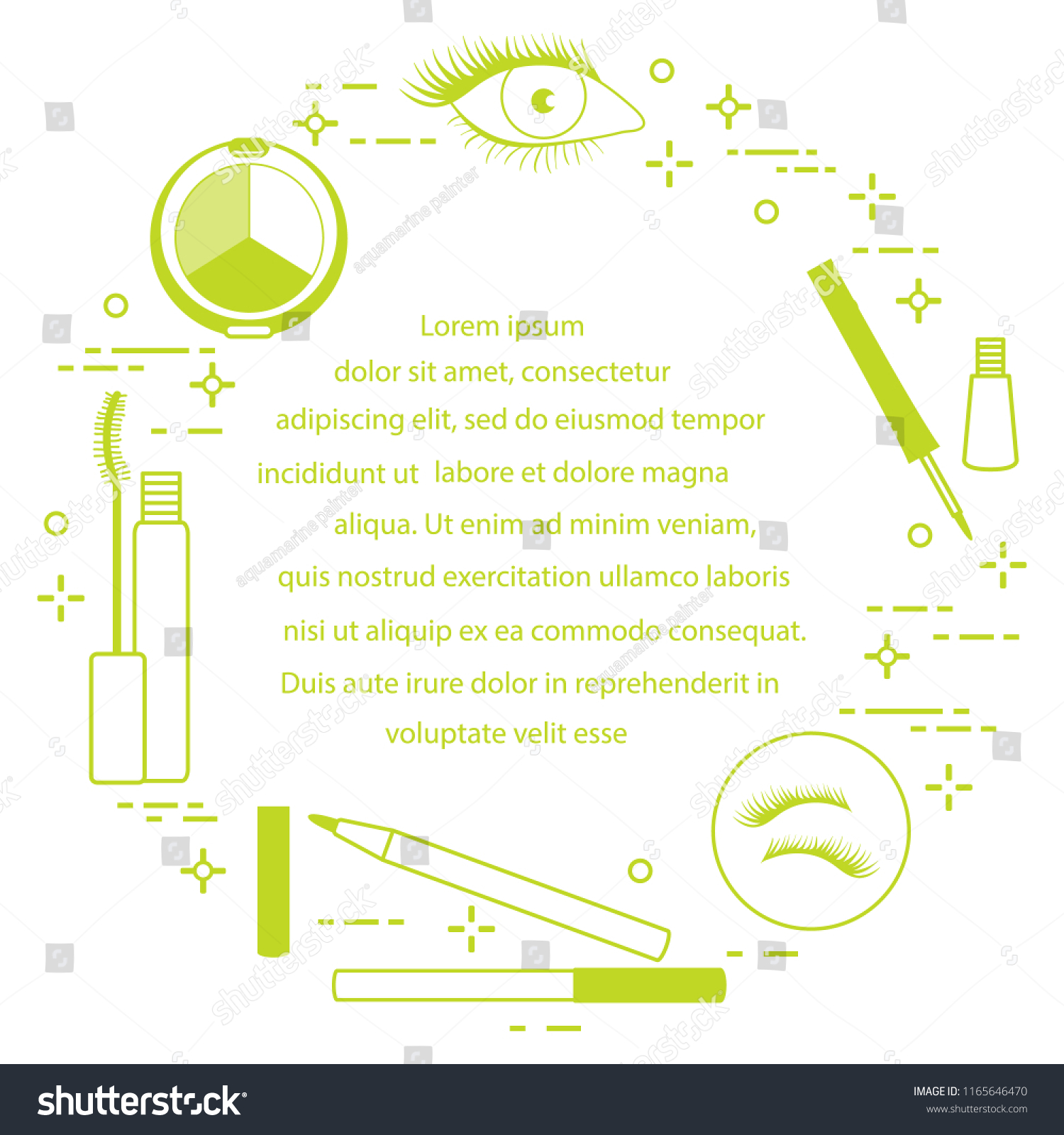 Eye Makeup Decorative Cosmetics Glamour Fashion Stock Vector Royalty Free