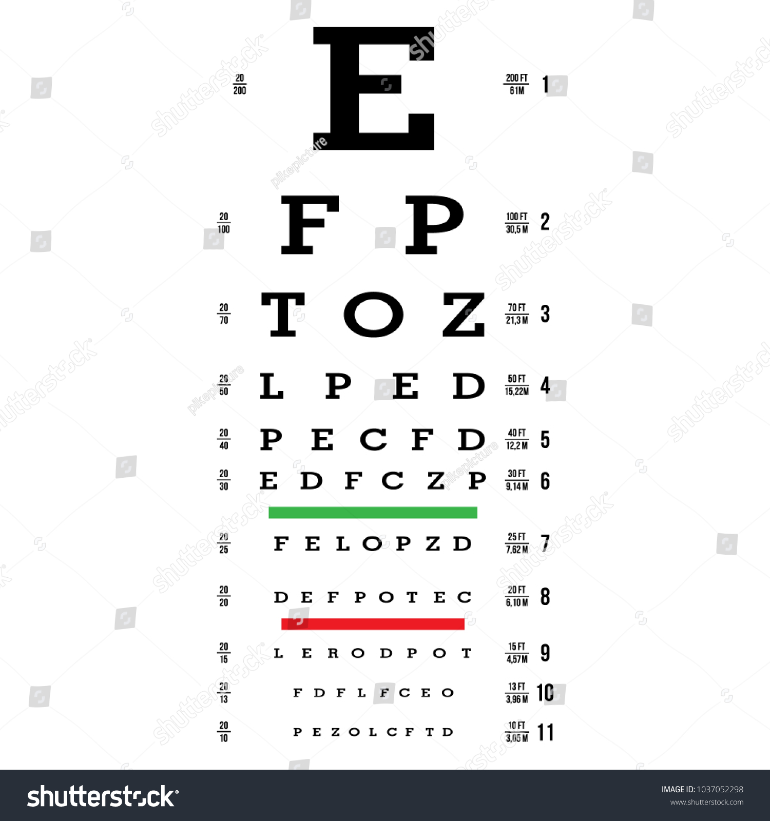 Eye Exam Test Chart
