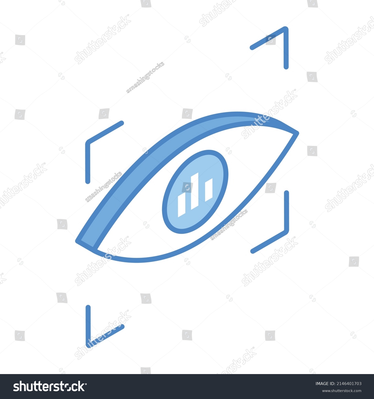 Eye Chart Concept Data Visualization Isometric Stock Vector (Royalty ...