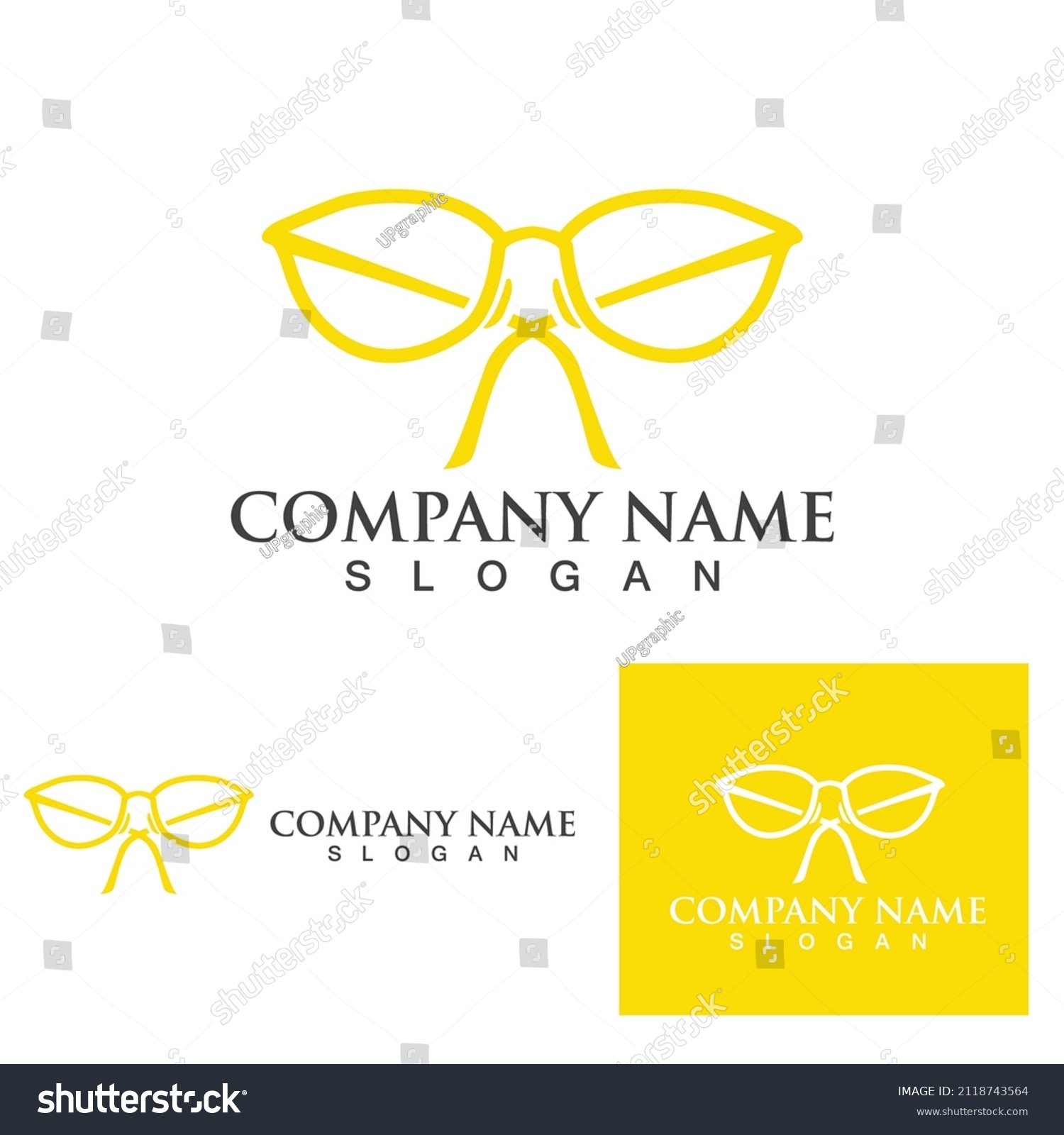 Eyeglasses Logo Symbol Vector Stock Vector Royalty Free 2118743564 1140