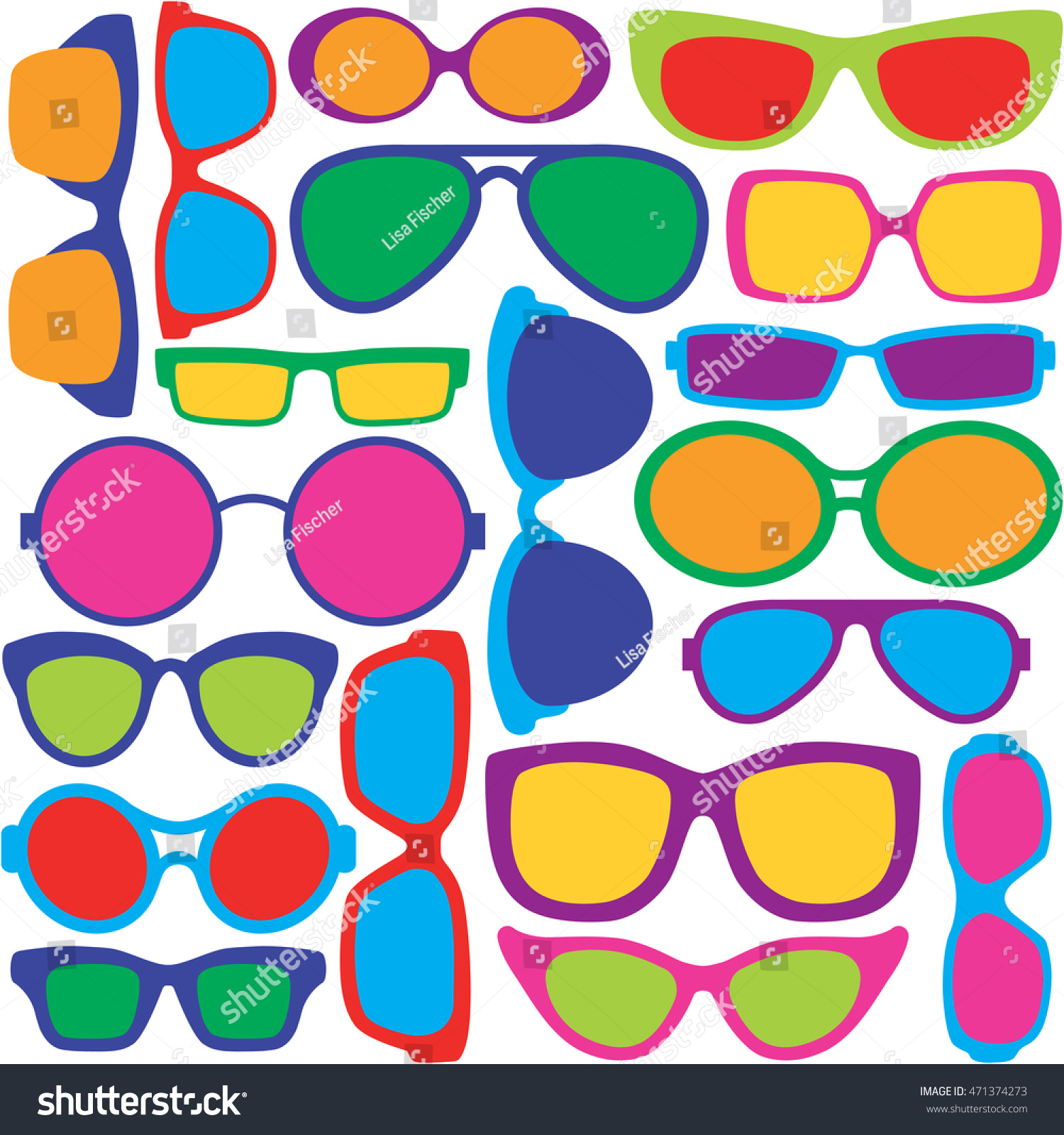 Eyeglasses Pattern Illustration Eyeglass Frame Styles Stock Vector Royalty Free 471374273