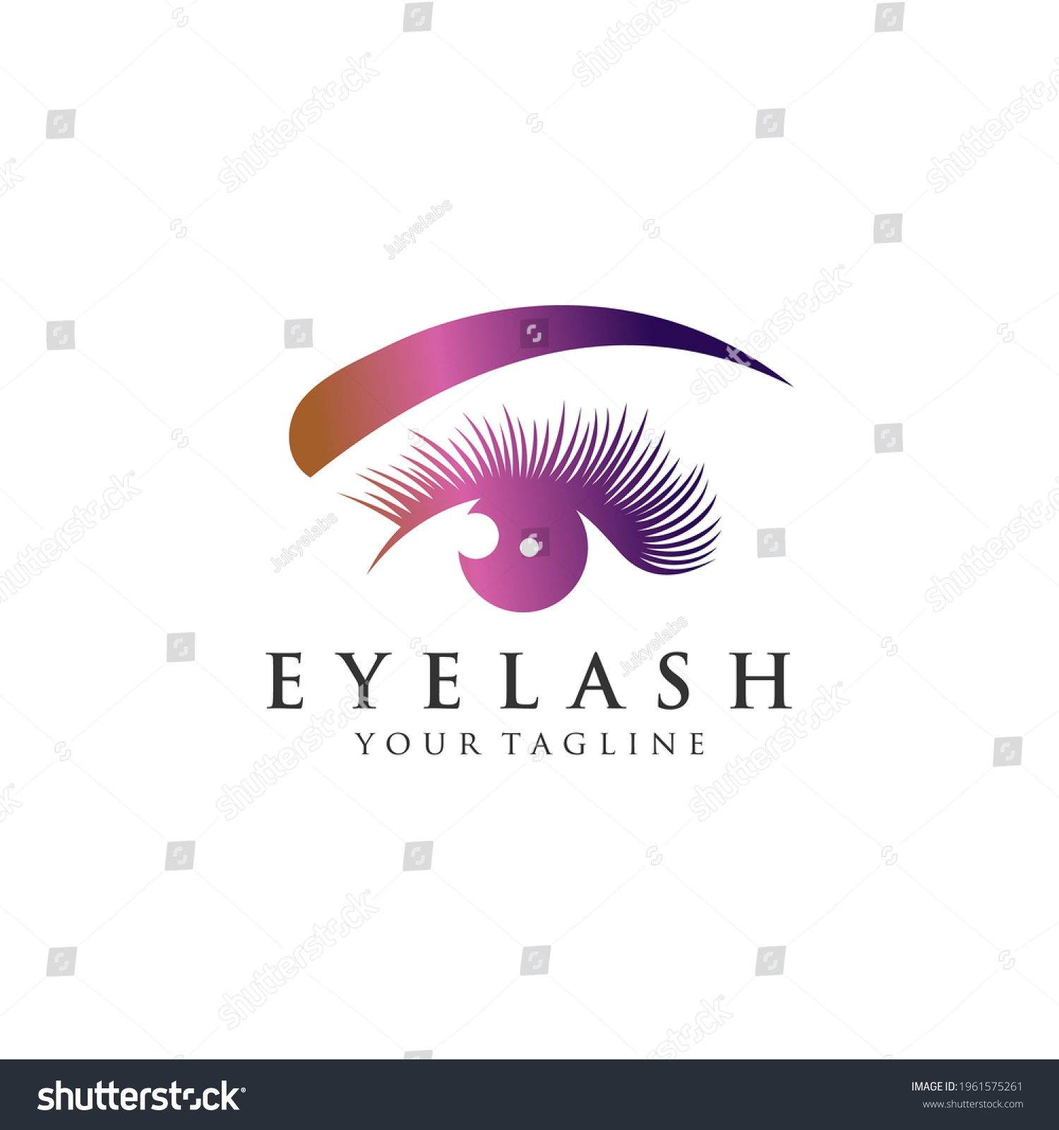 Eyelash Extension Logo Vector Illustration Stock Vector (Royalty Free ...