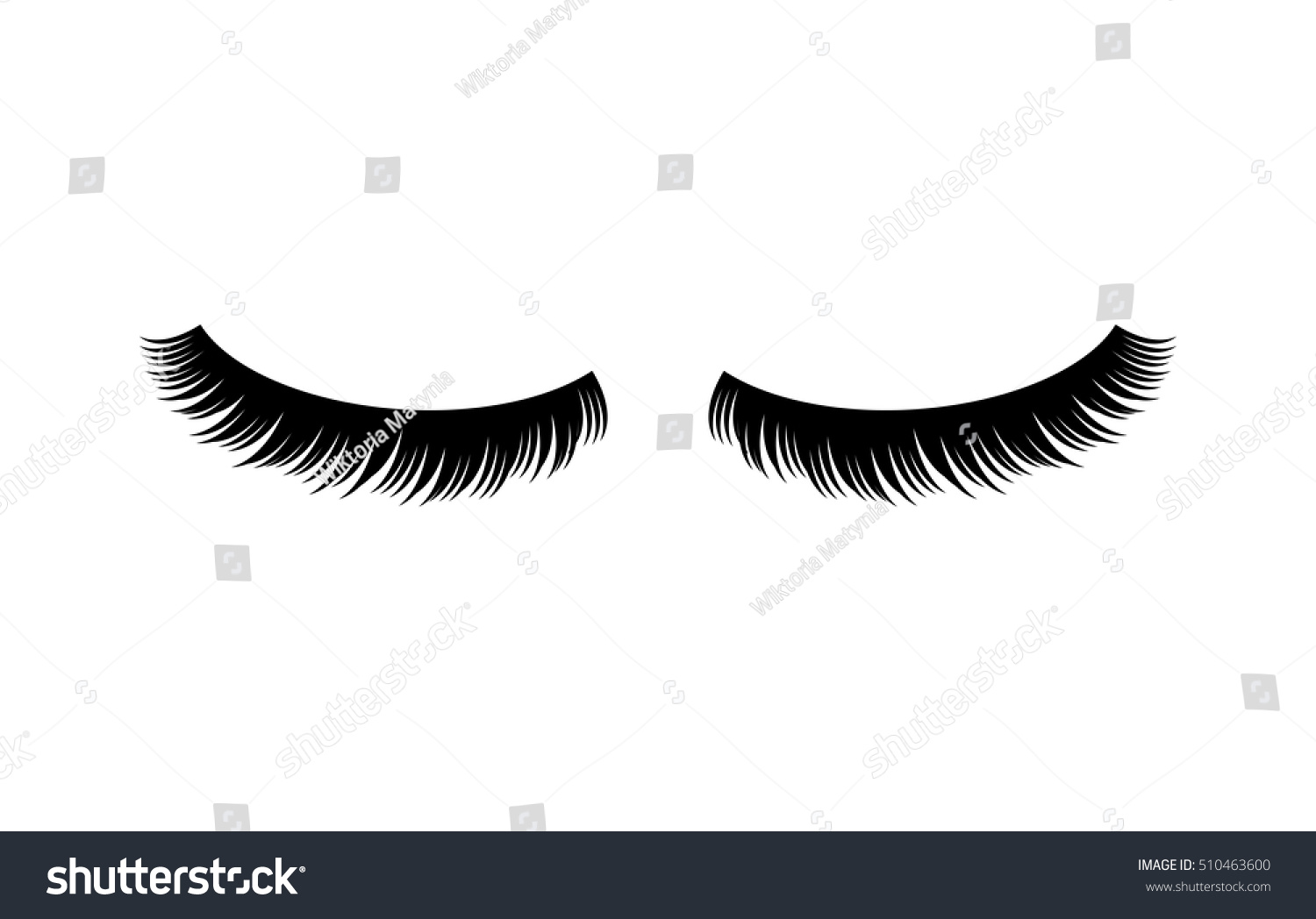 Eyelashes Vector Illustration Stock Vector 510463600 - Shutterstock