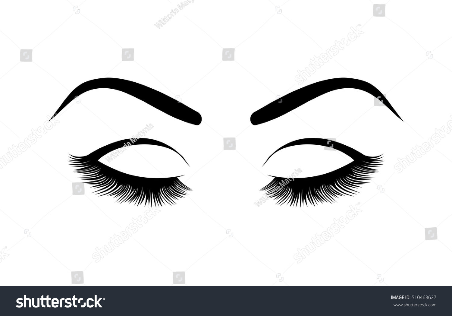 Eyelashes Vector Illustration Stock Vector 510463627 - Shutterstock