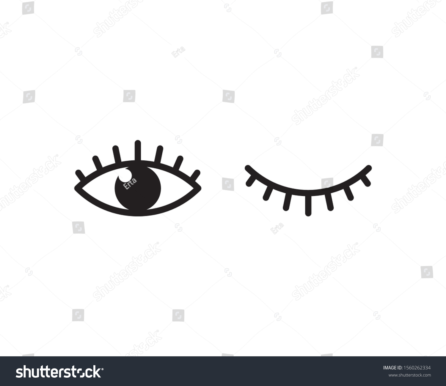 SVG of eyes and eyelashes icon design. vector illustration  svg