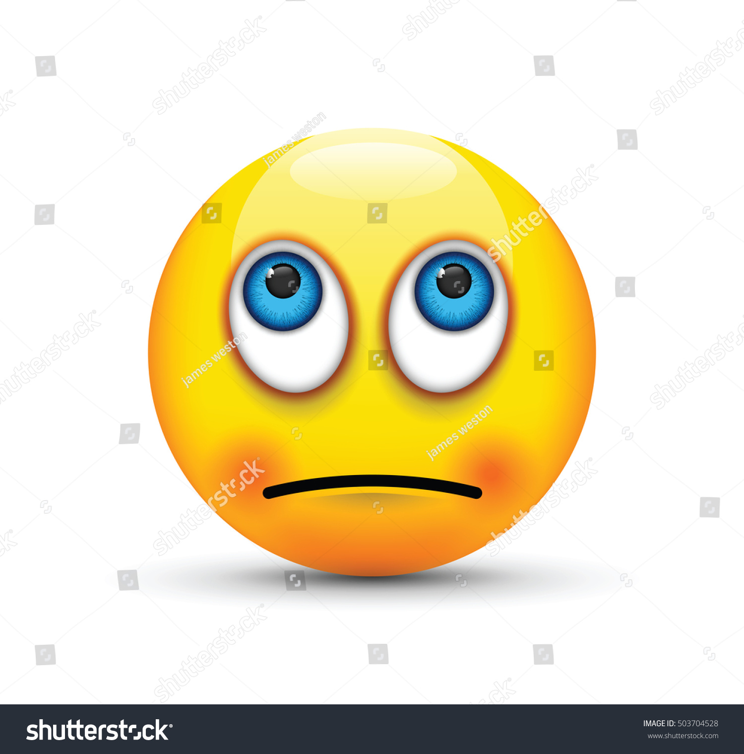 Eyes Rolling Emoji Stock Vector Illustration 503704528 : Shutterstock