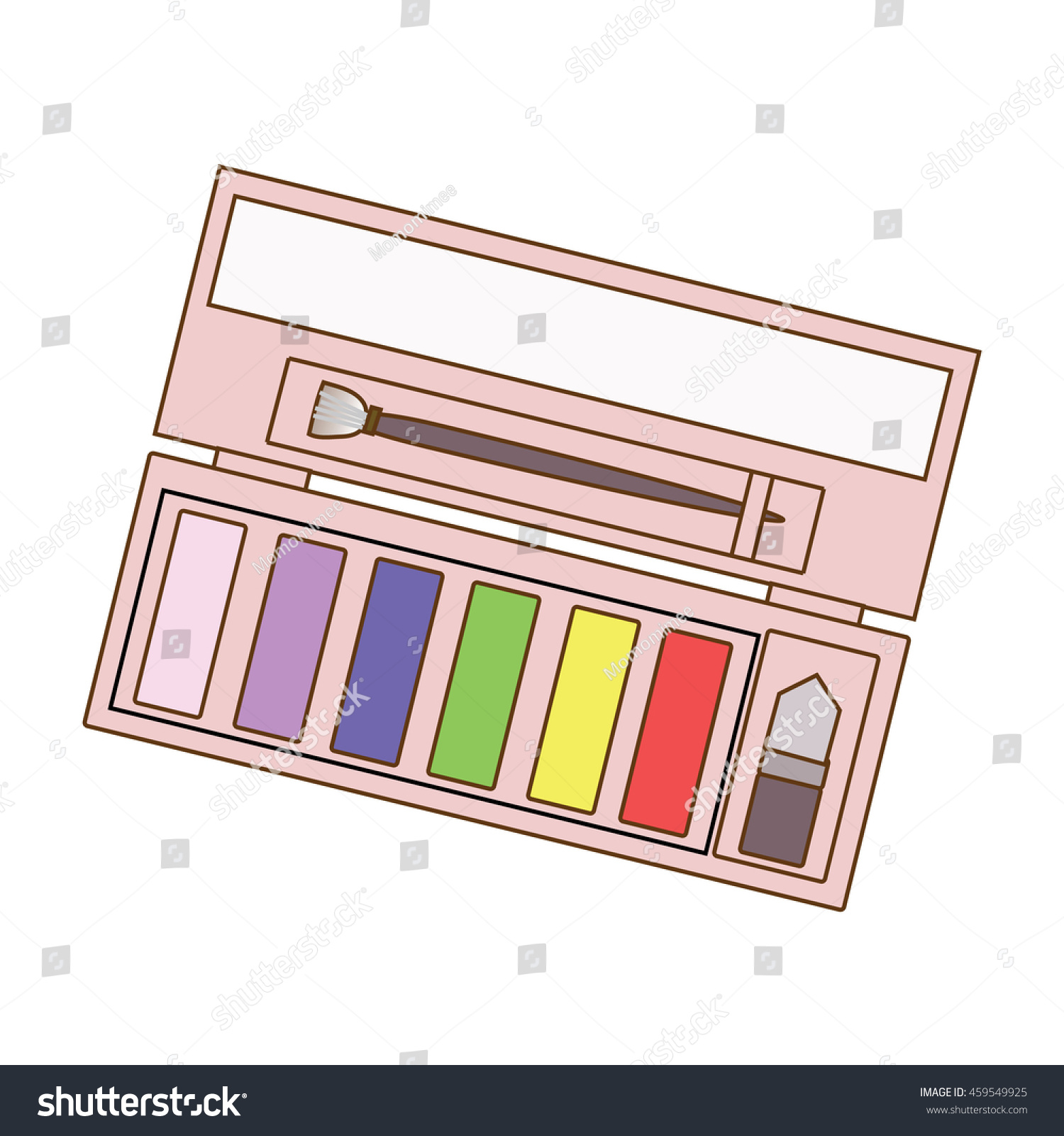 Eyeshadow Palette Vector Image Cartoon On: เวกเตอร์สต็อก (ปลอดค่า