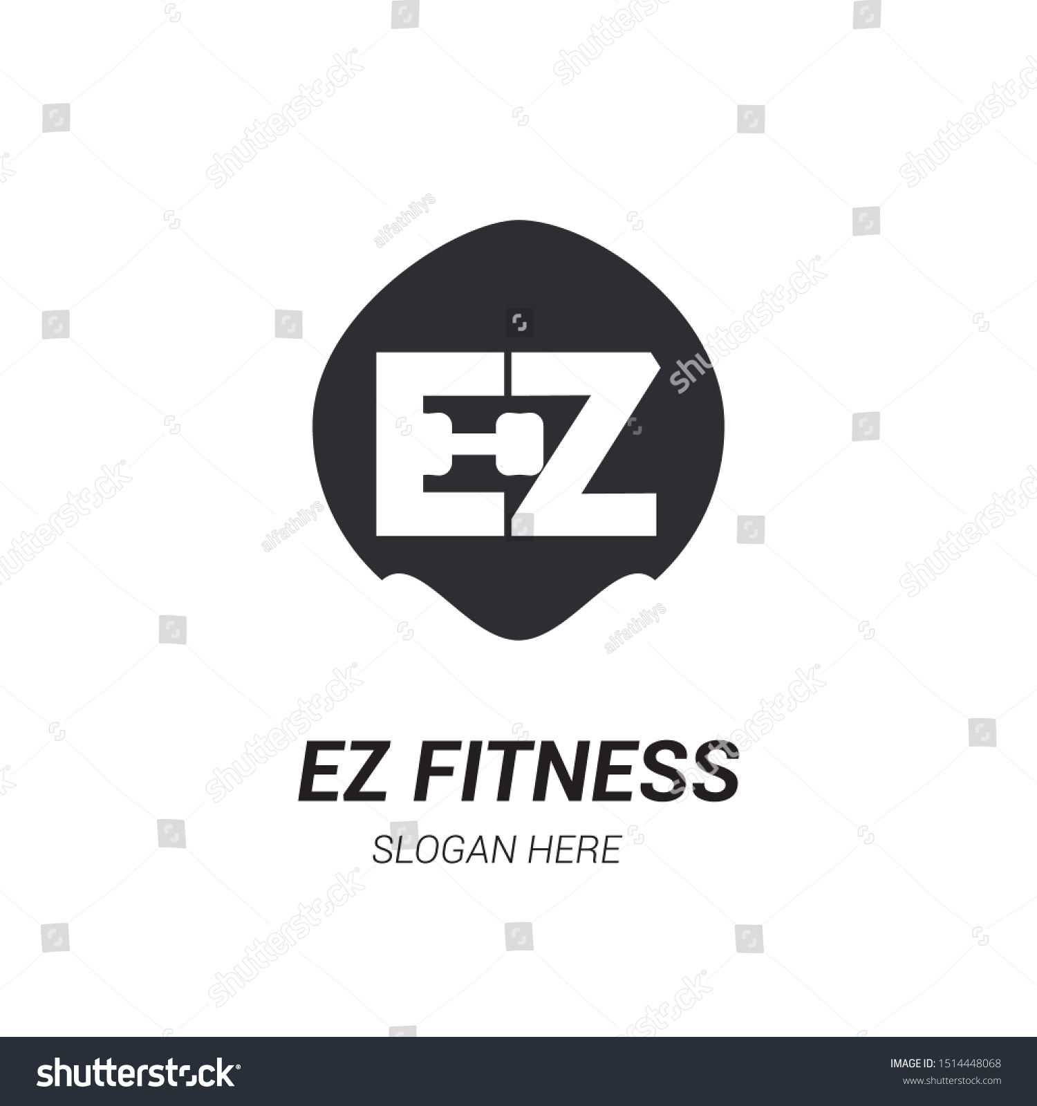 Ez Fitness Logo Brand Name Flat Stock Vector Royalty Free