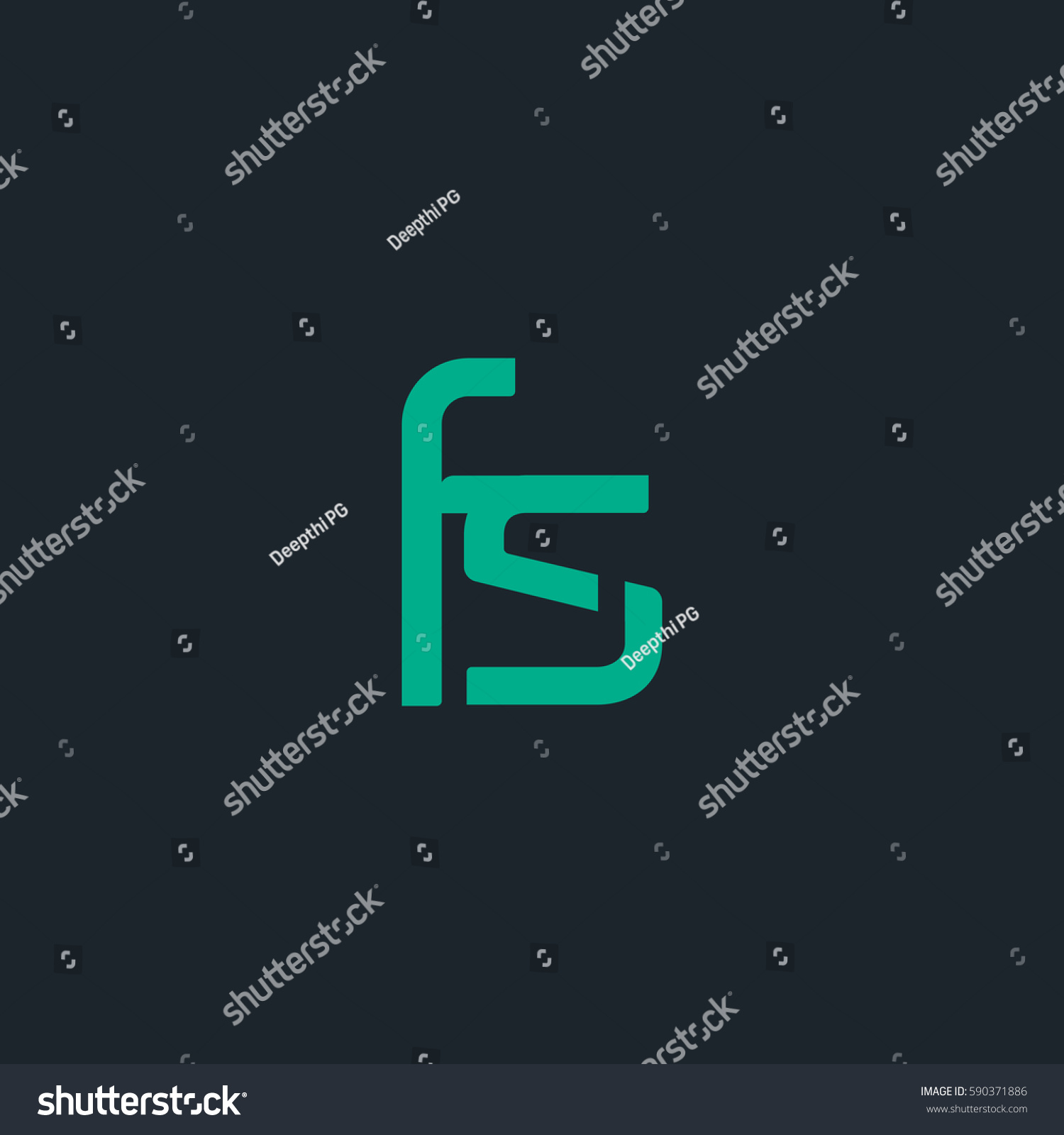 F S Letter Logo Design Vector Stock Vector 590371886 - Shutterstock