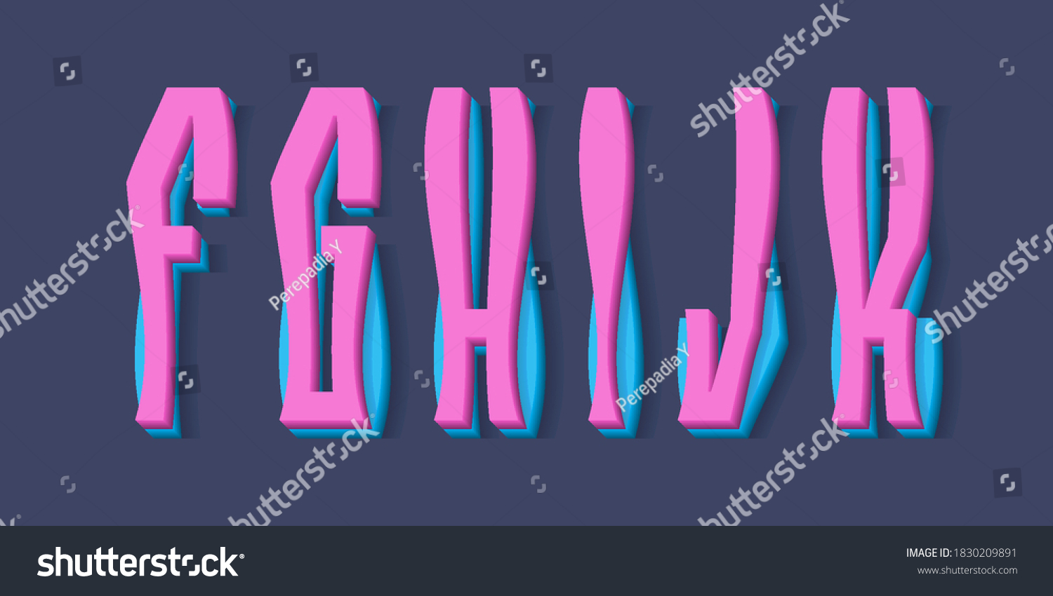 F G H J K Cartoon Stock Vector Royalty Free 1830209891 2570