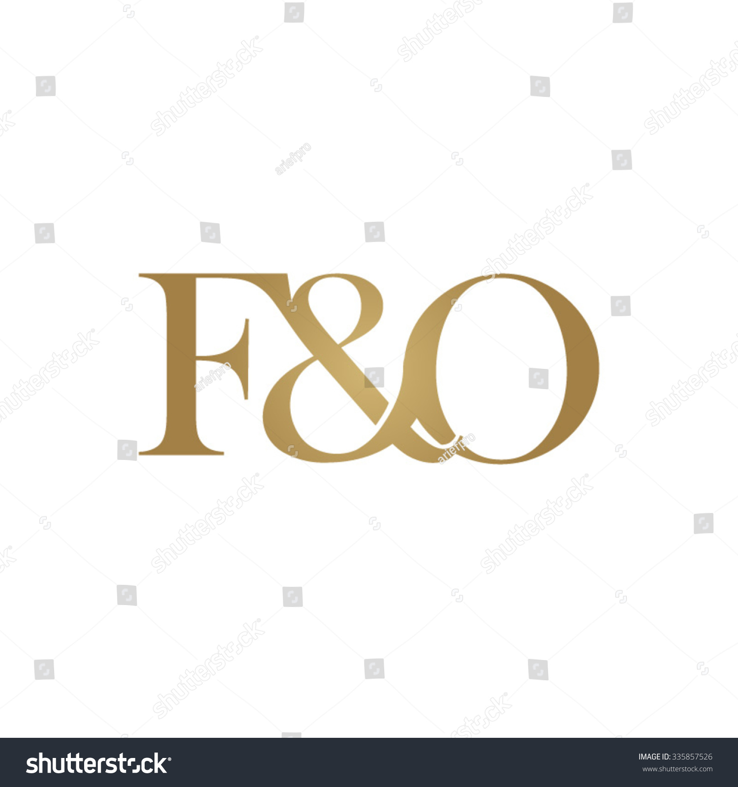 Fo Initial Logo Ampersand Monogram Golden Stock Vector Royalty Free Shutterstock