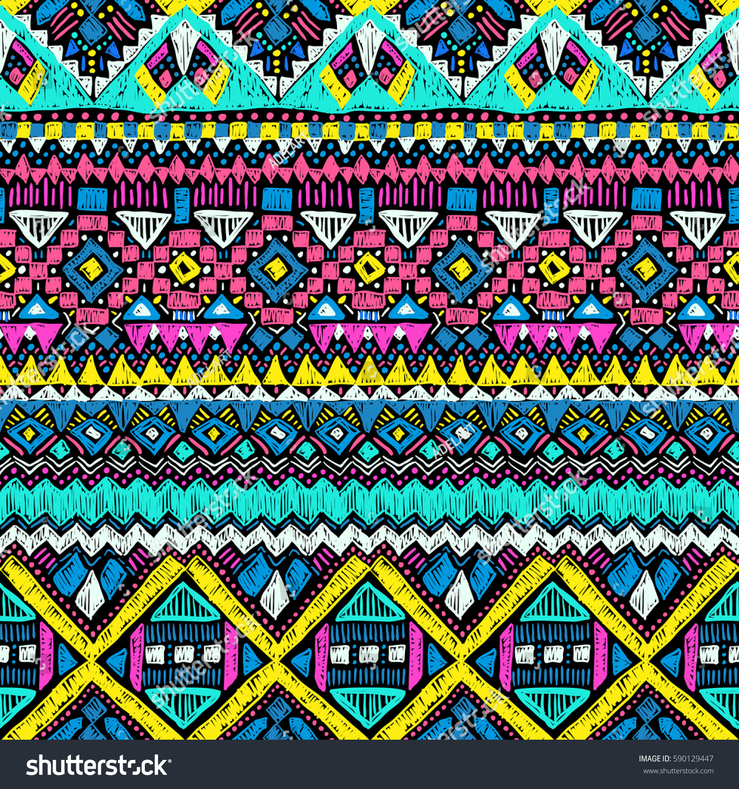 Fabric Pattern Tribal Ornament Ethnic Style Stock Vector (Royalty Free ...
