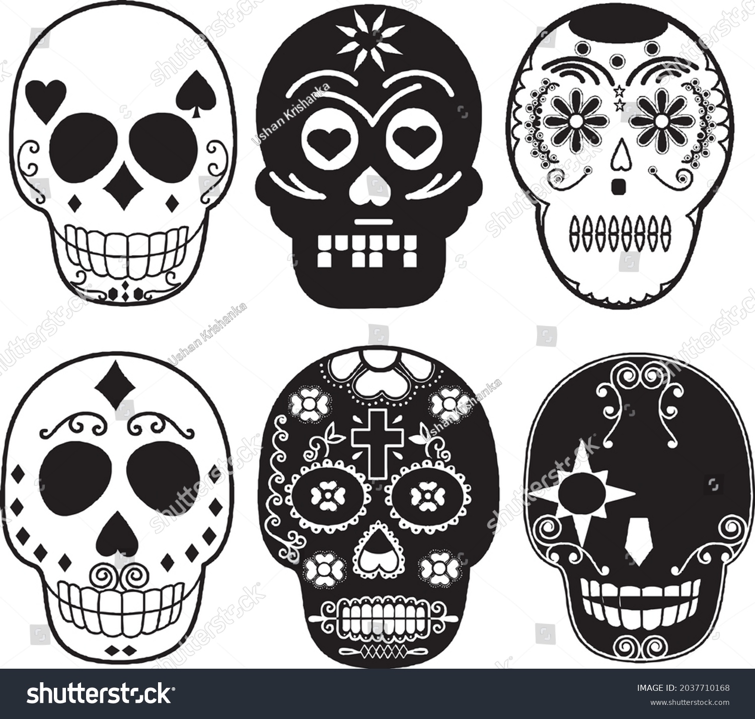 Face Arts Tattoos Eps 10 Editable Stock Vector (royalty Free 