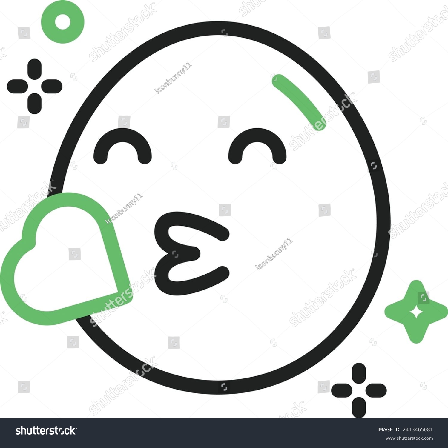 SVG of Face Blowing a Kiss icon vector image. Suitable for mobile application web application and print media. svg