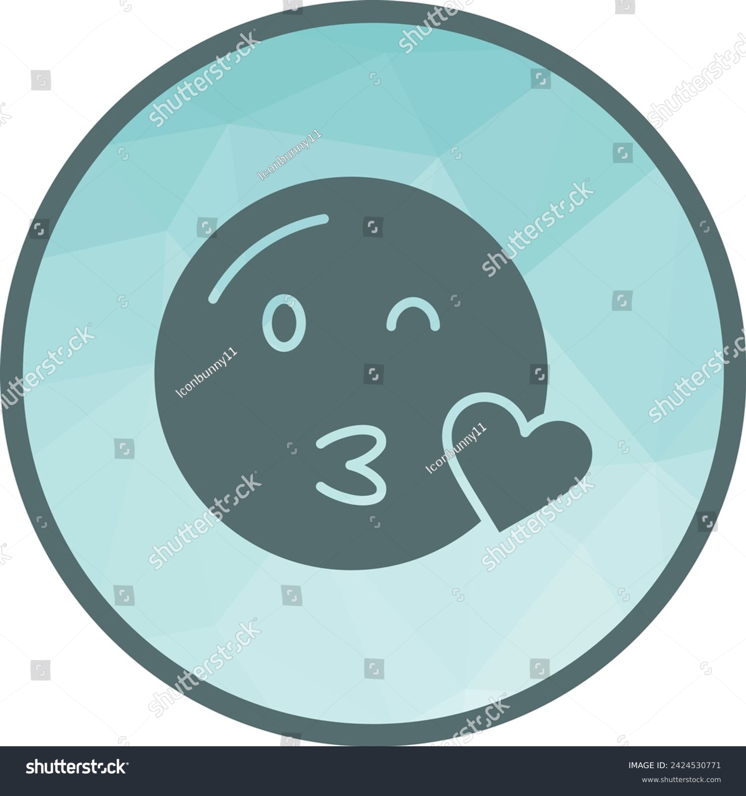 SVG of Face Blowing a Kiss icon vector image. Suitable for mobile application web application and print media. svg
