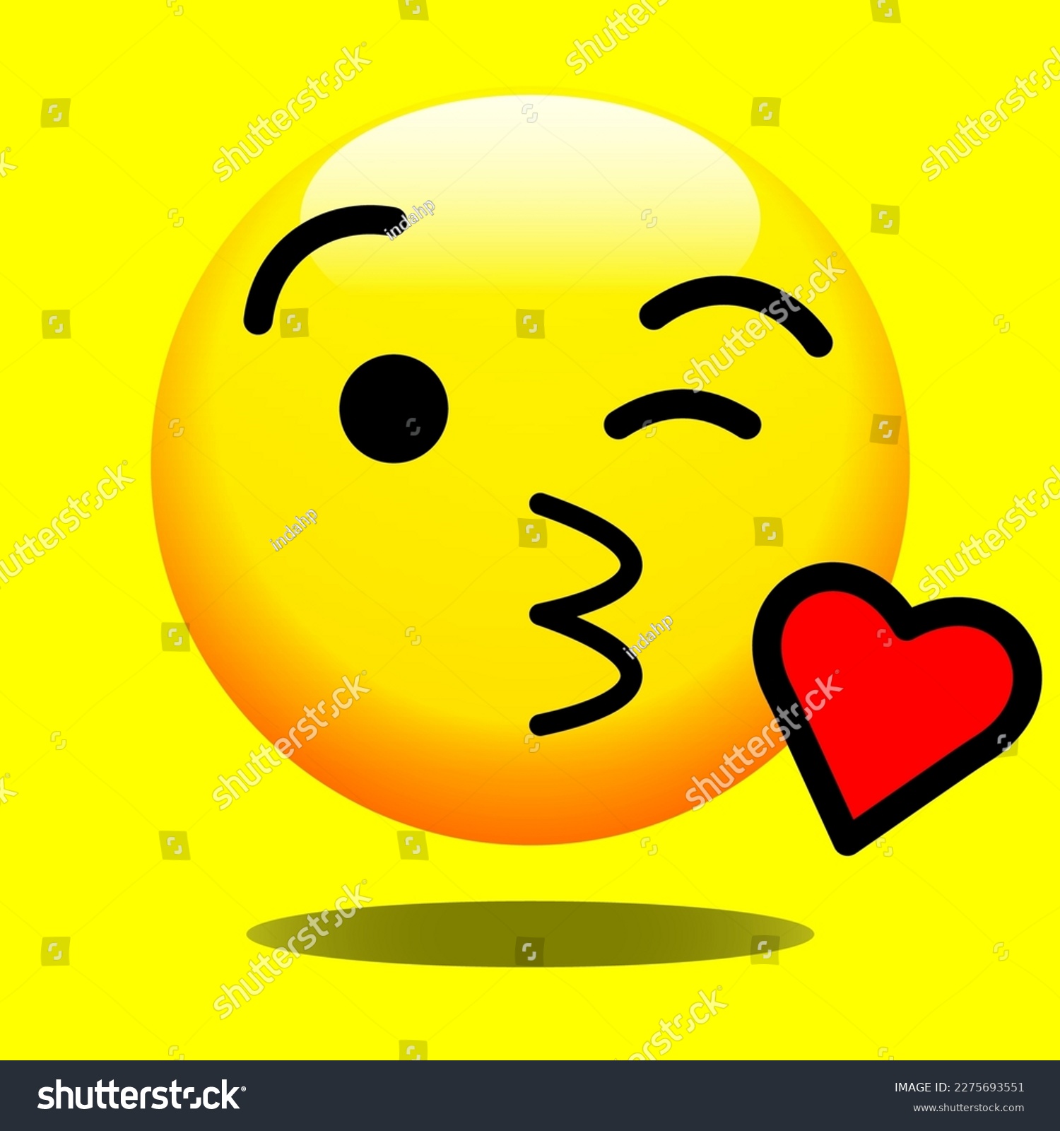 SVG of Face blowing a kiss vector flat icon. Isolated face blowing a kiss emoji illustration svg