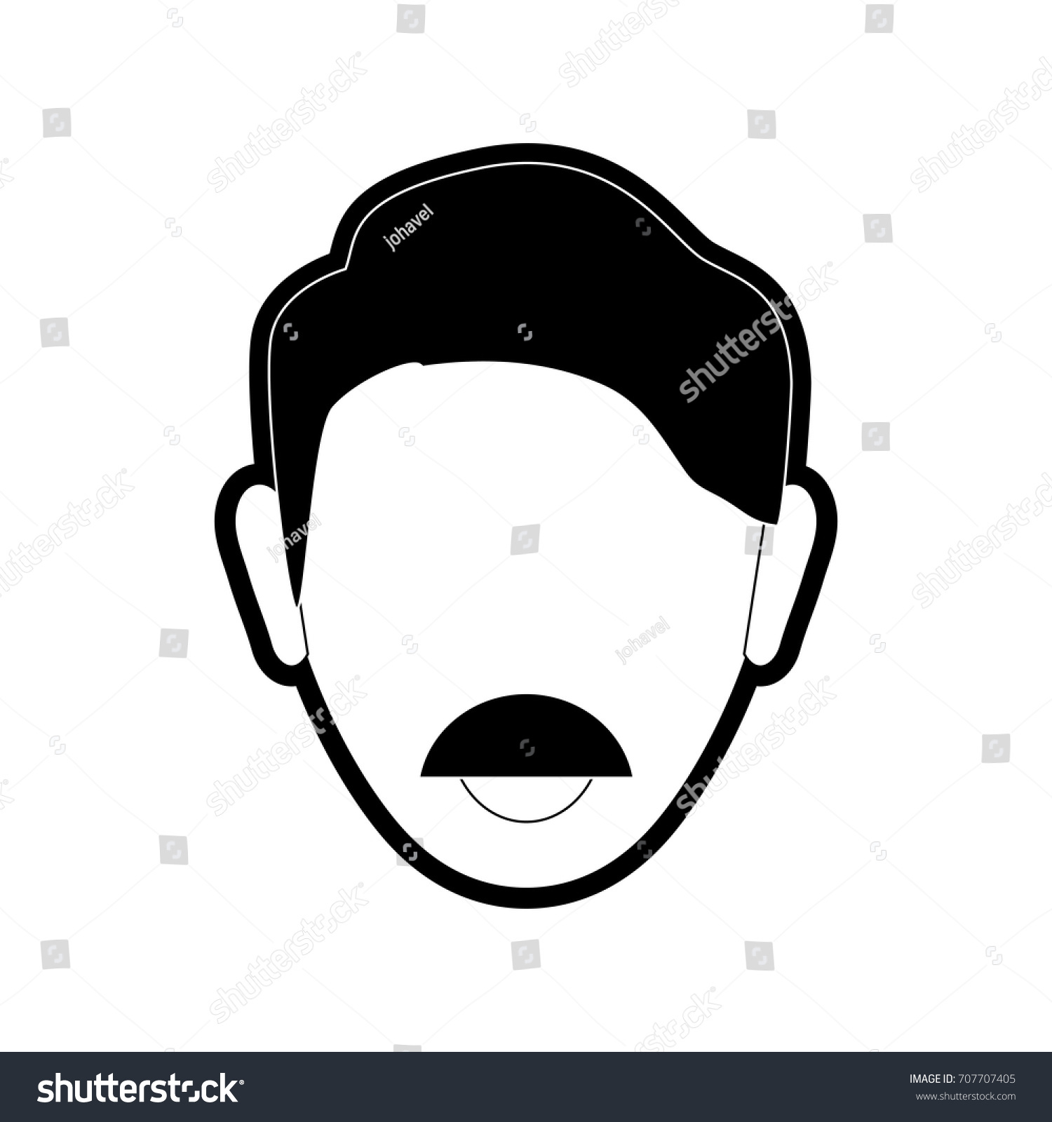 Face Man Vector Illustration Stock Vector (Royalty Free) 707707405