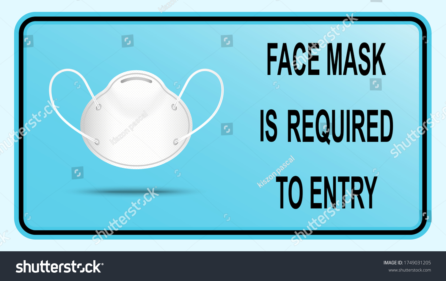 Face Mask Required Entry Sign No: Vector có sẵn (miễn phí bản quyền