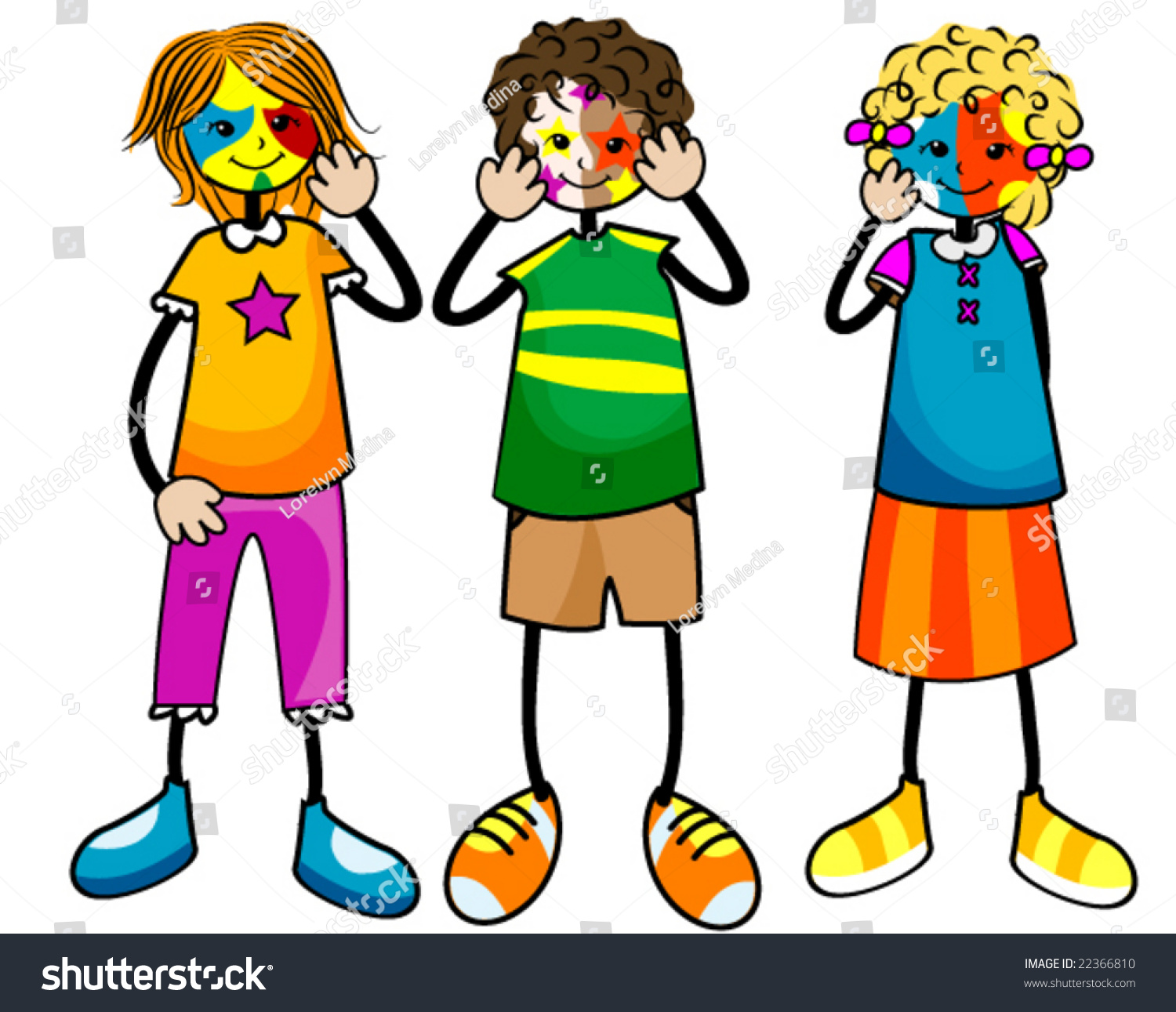 Face Painting Vector Stock Vector 22366810 - Shutterstock