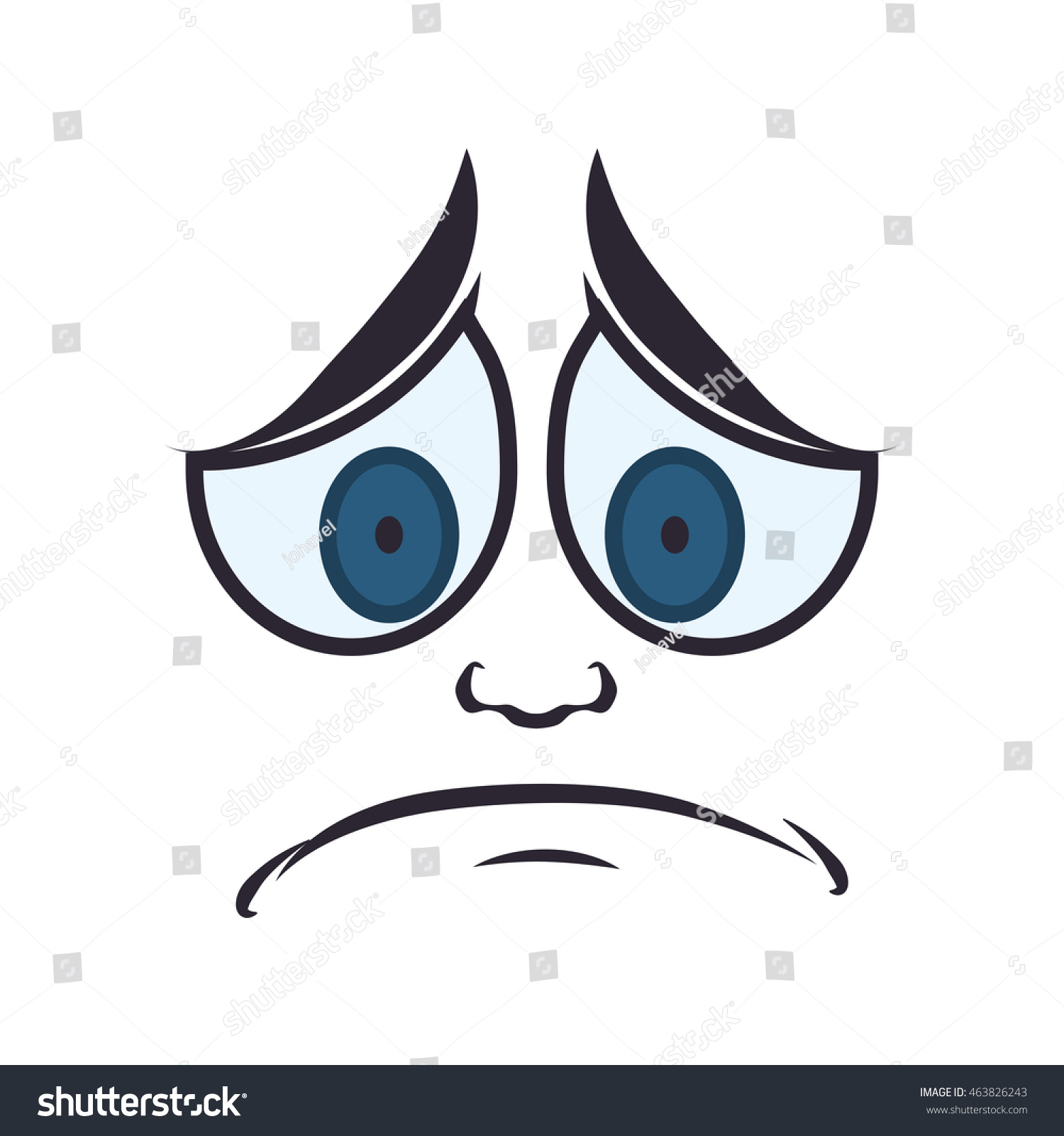 Face Sad Eyes Expression Cartoon Icon Stock Vector 463826243 - Shutterstock