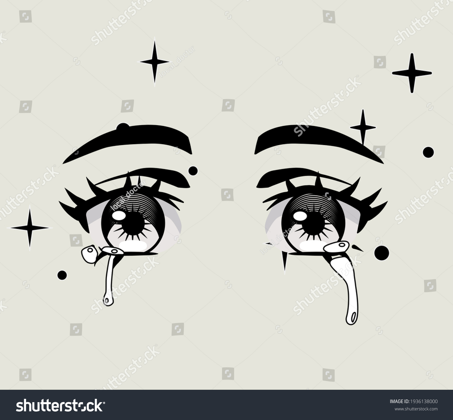1,736 Crying anime eyes Images, Stock Photos & Vectors | Shutterstock