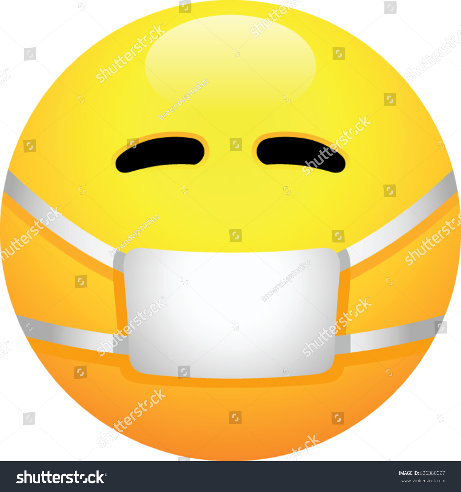 Face Medical Mask Emoji Stock Vector (Royalty Free) 626380097