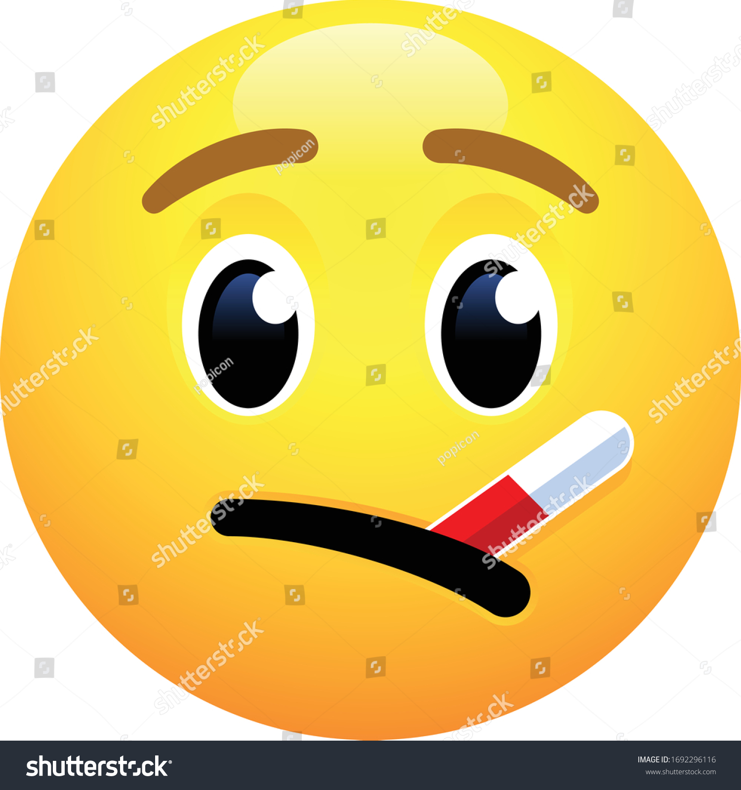 Face Thermometer Fever Emoji Stock Vector (Royalty Free) 1692296116