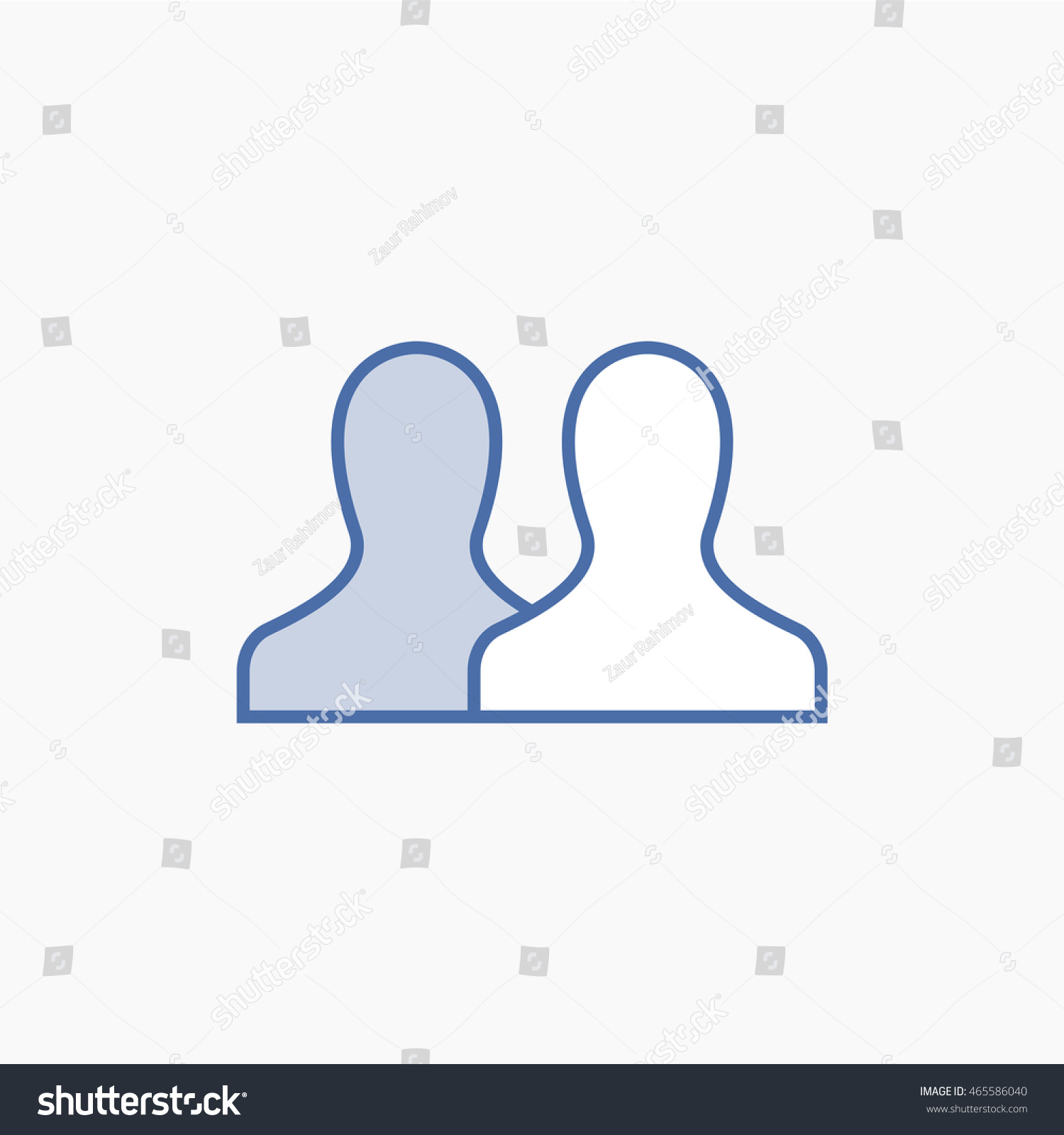 Facebook Friends Icon Vector Social Media Stock Vector Royalty Free