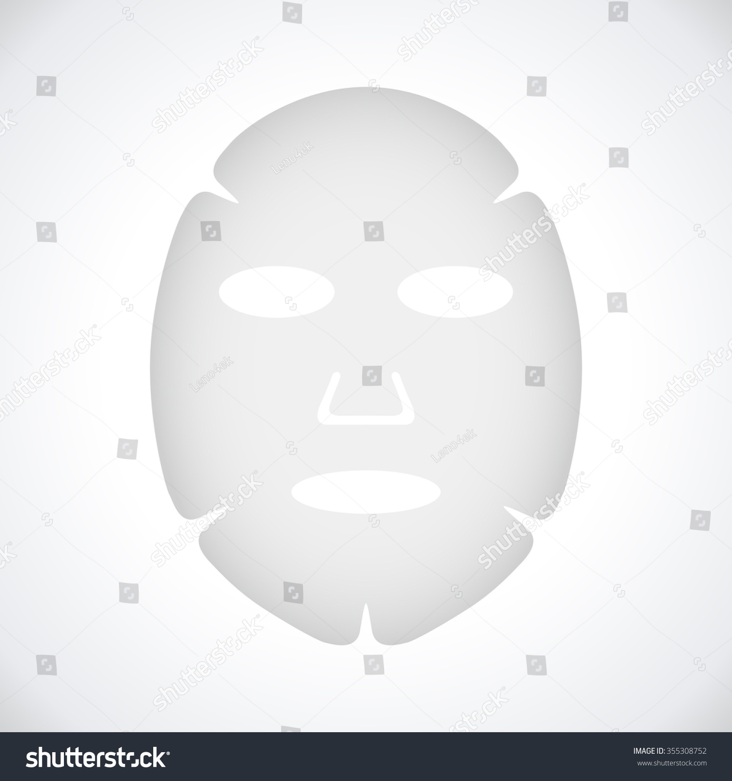 Facial Mask Illustration Stock Vector (Royalty Free) 355308752