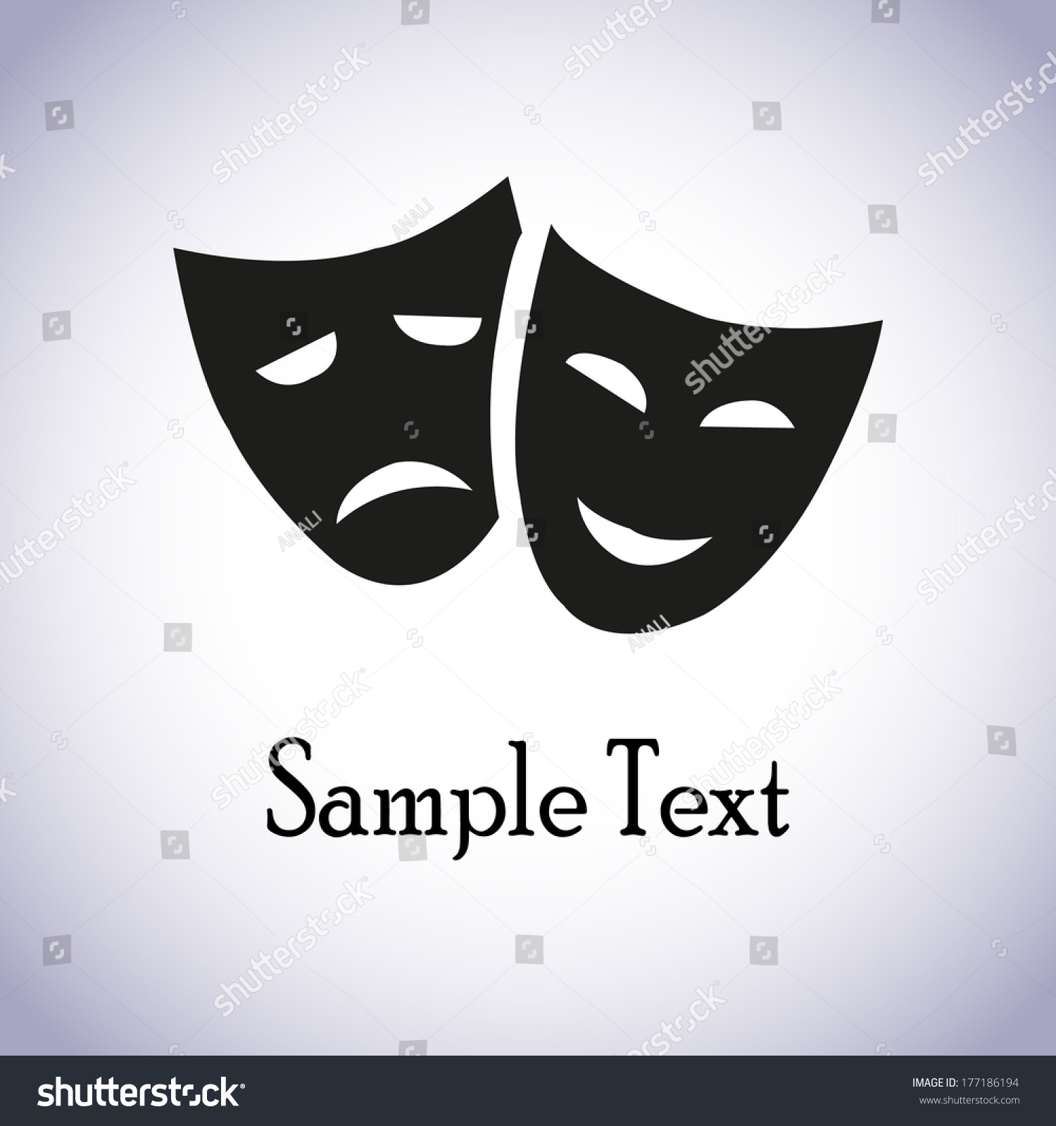 Facial Mask Symbol Stock Vector Illustration 177186194 : Shutterstock